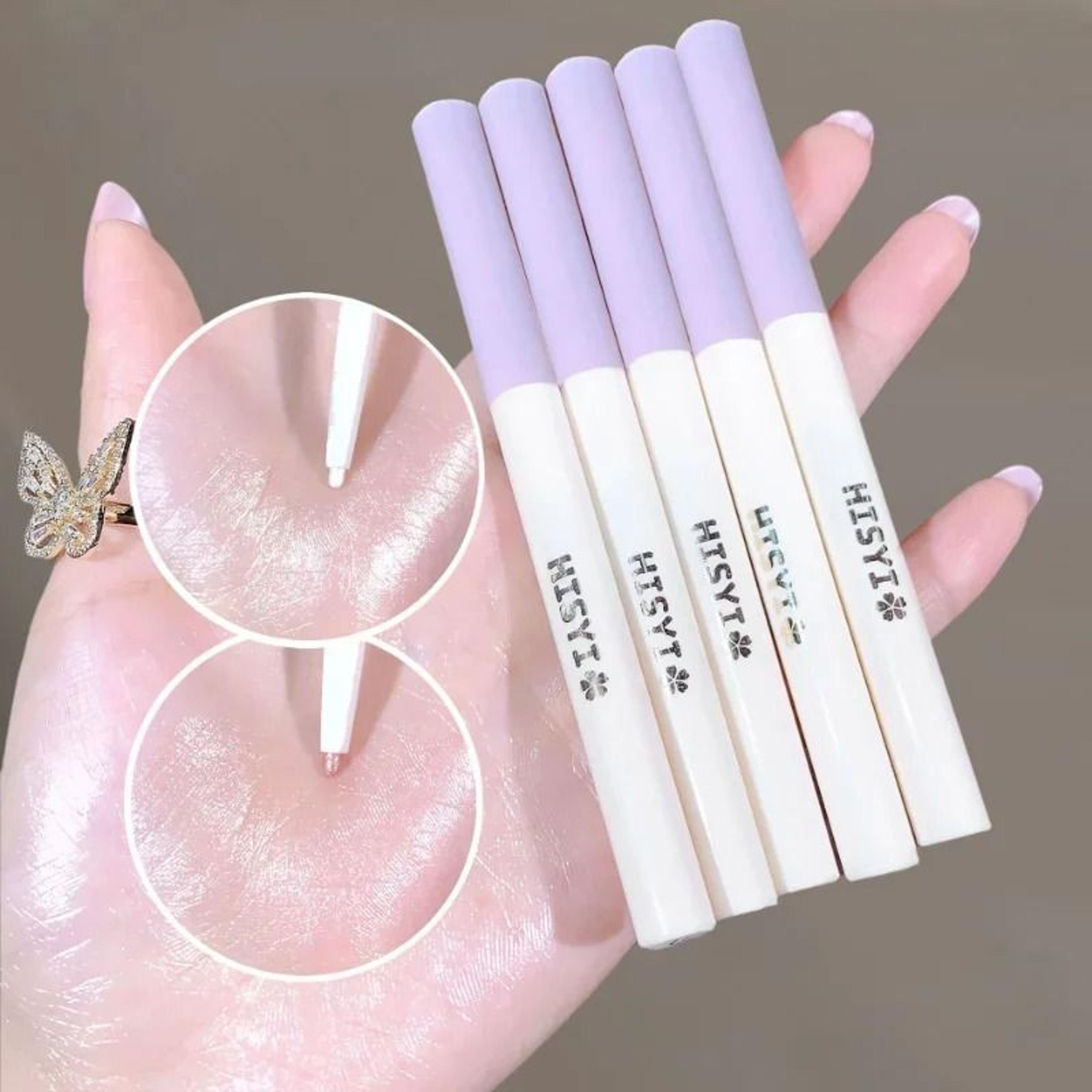 Diamond White Eyelid Highlighter Pen Glitter Eyeshadow Stick 4