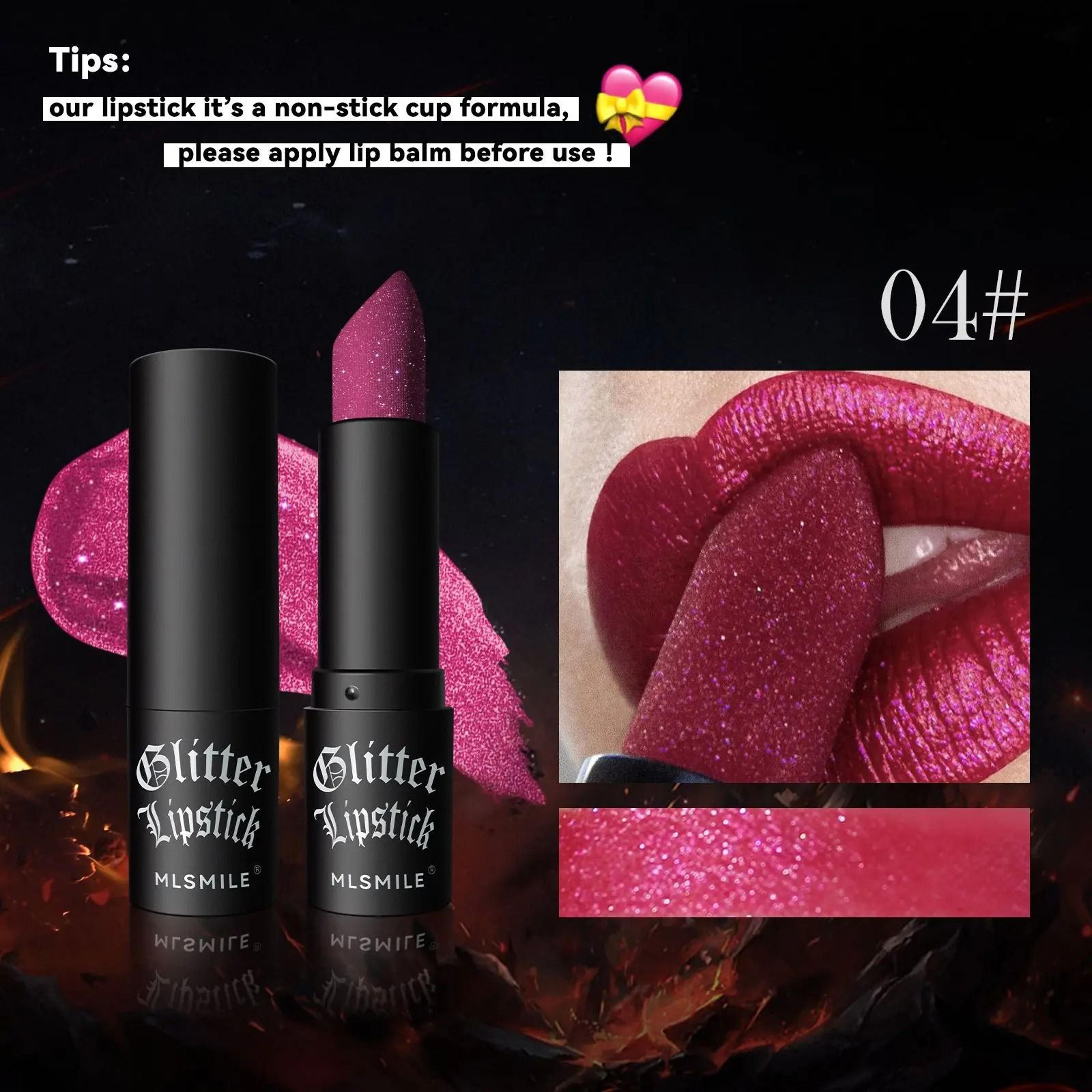 7 Color Glitter Metallic Lipstick Waterproof Long Lasting 9