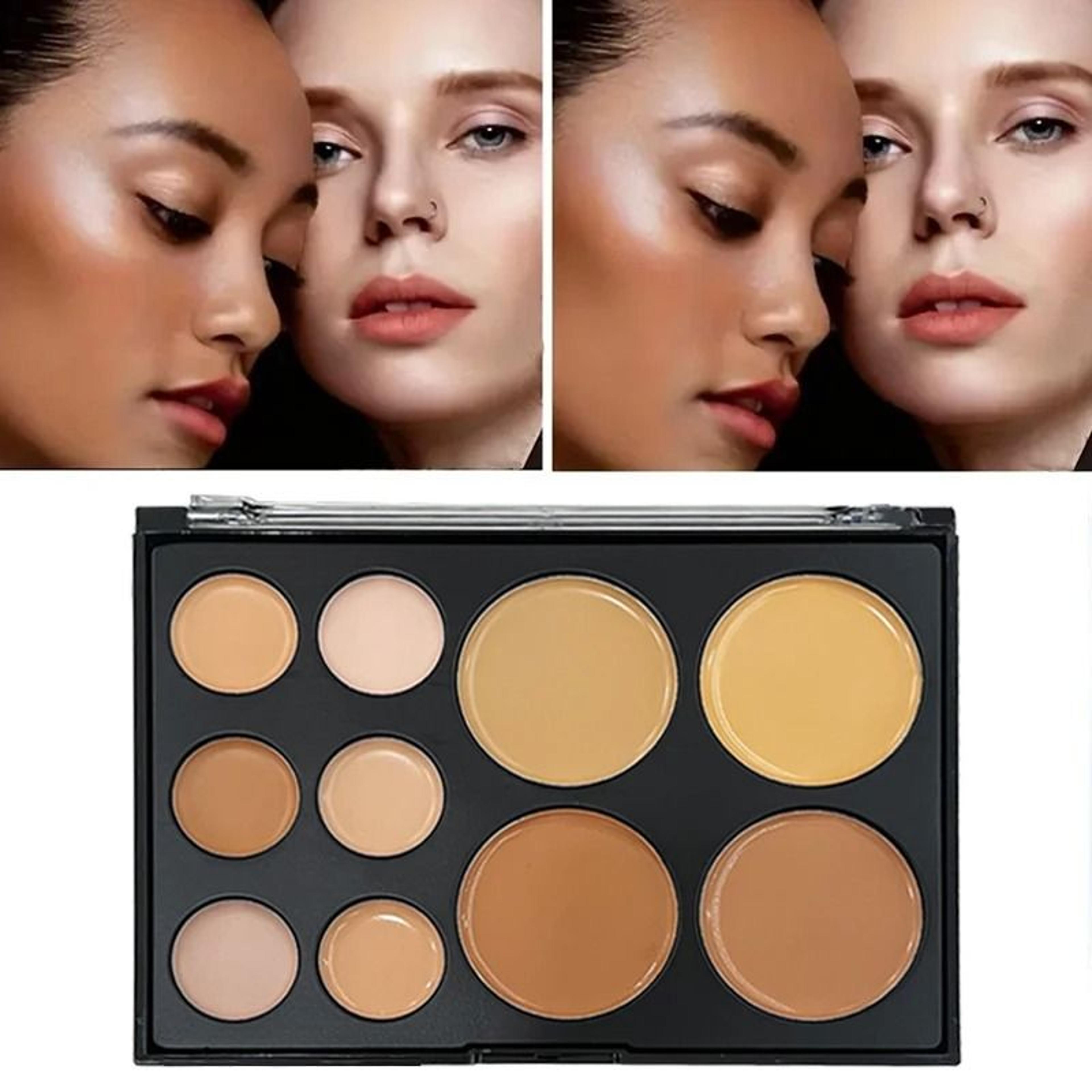 10 Color Concealer Palette Full Coverage Matte Cream 4