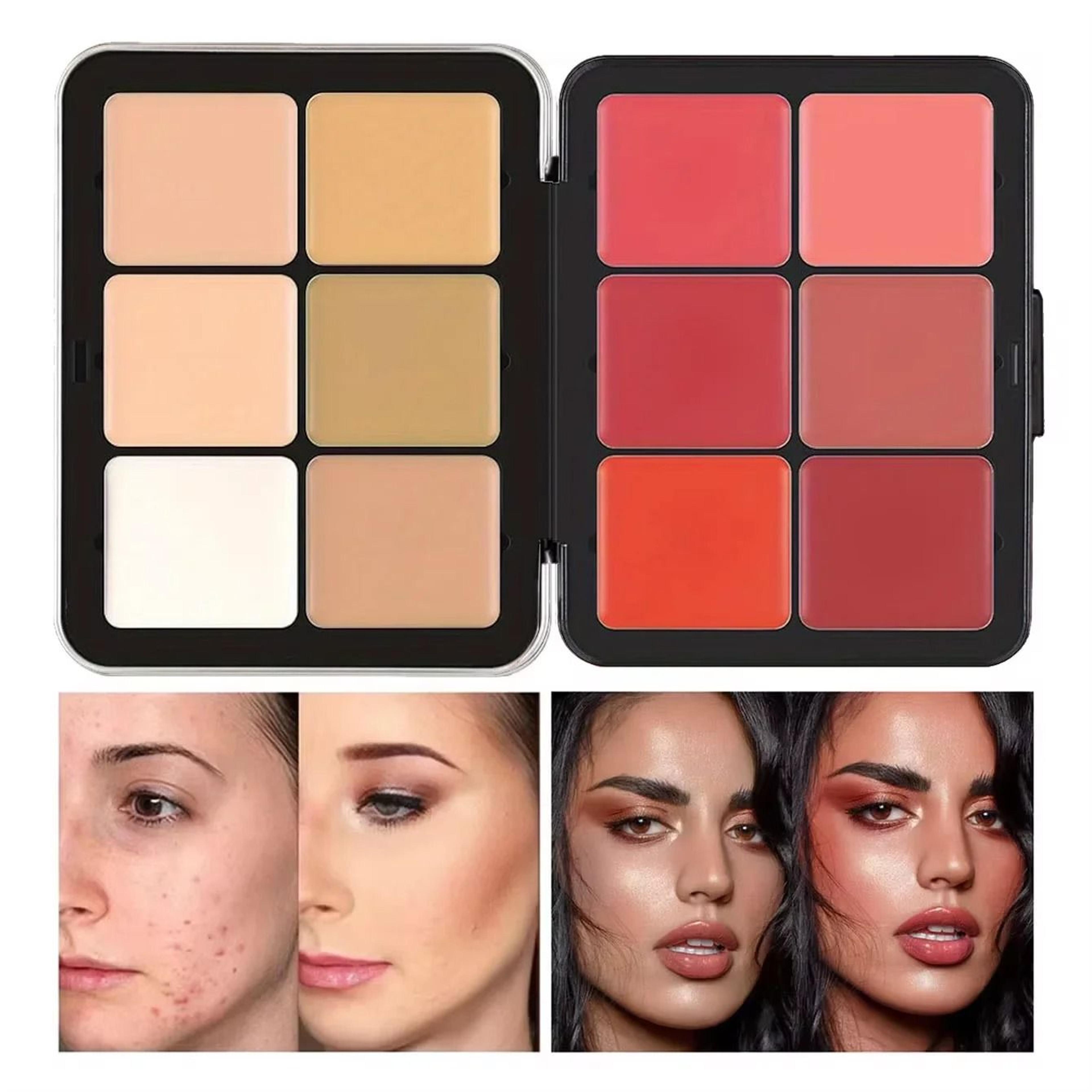 12 Color Concealer And Blush Cream Palette Matte Highlight And Contour 0
