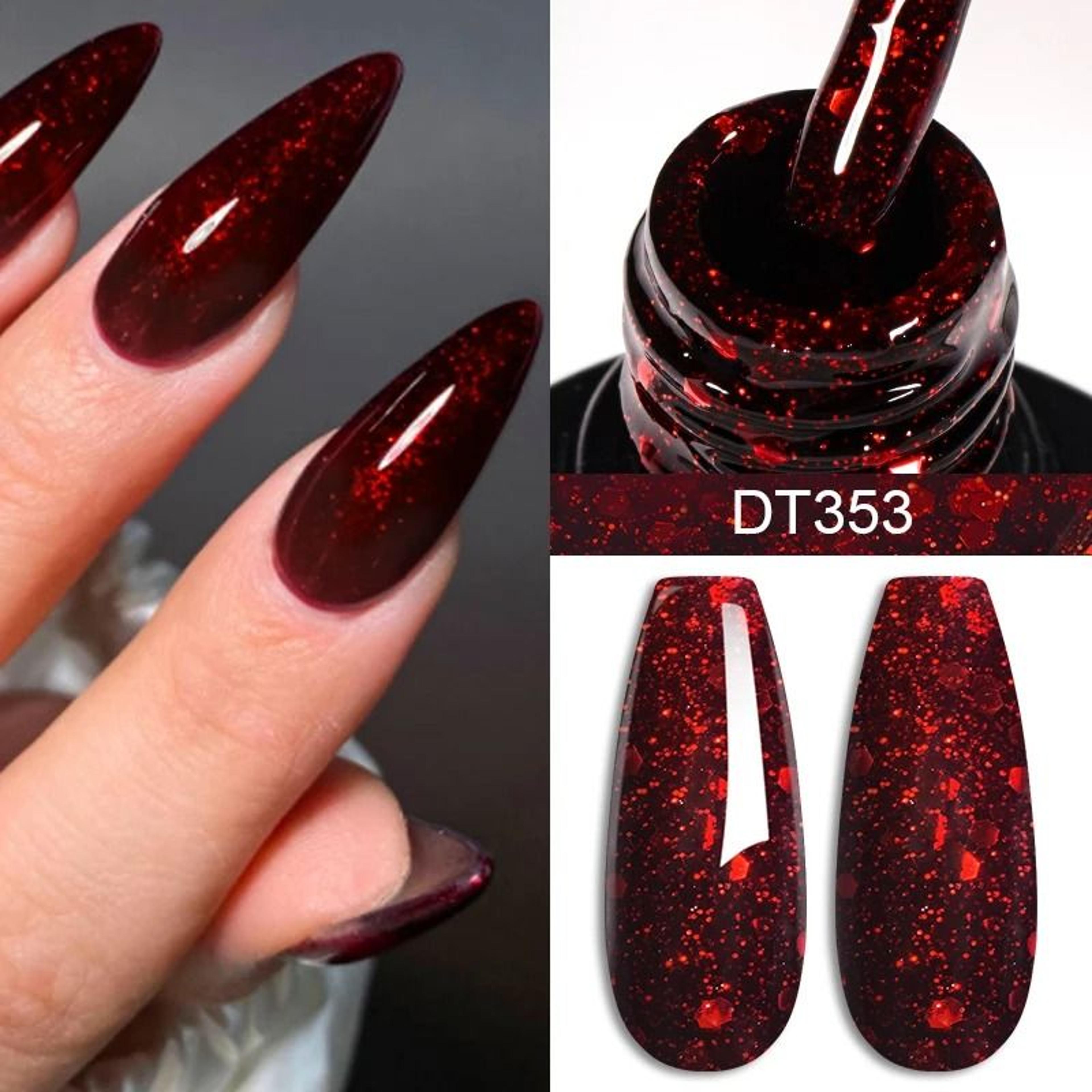 7ml red gel nail polish – crystal shine, semi-permanent uv/led soak-off