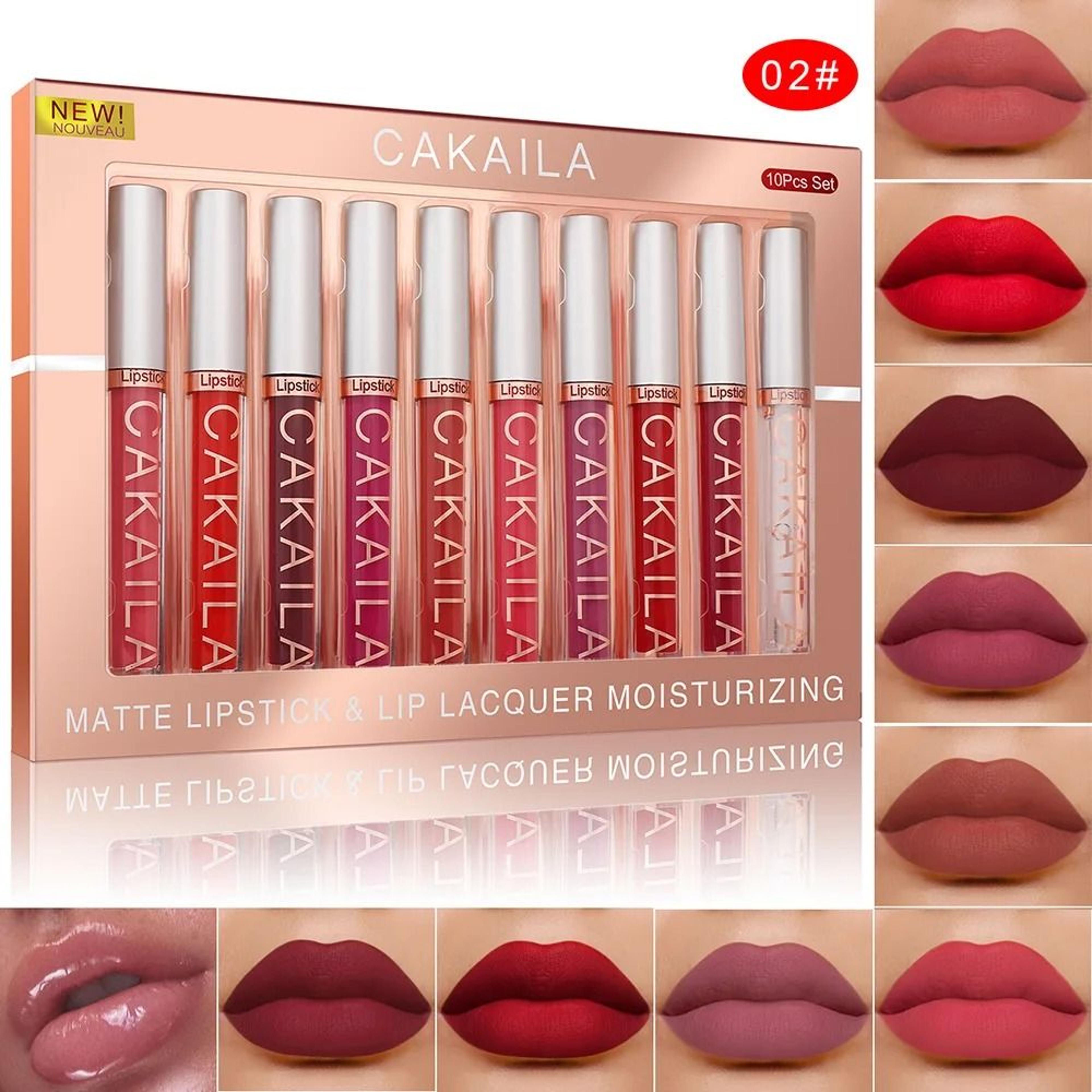 10 Piece Matte Velvet Nude Lip Gloss Set  Waterproof Non Stick Long Lasting Liquid Lipsticks 4