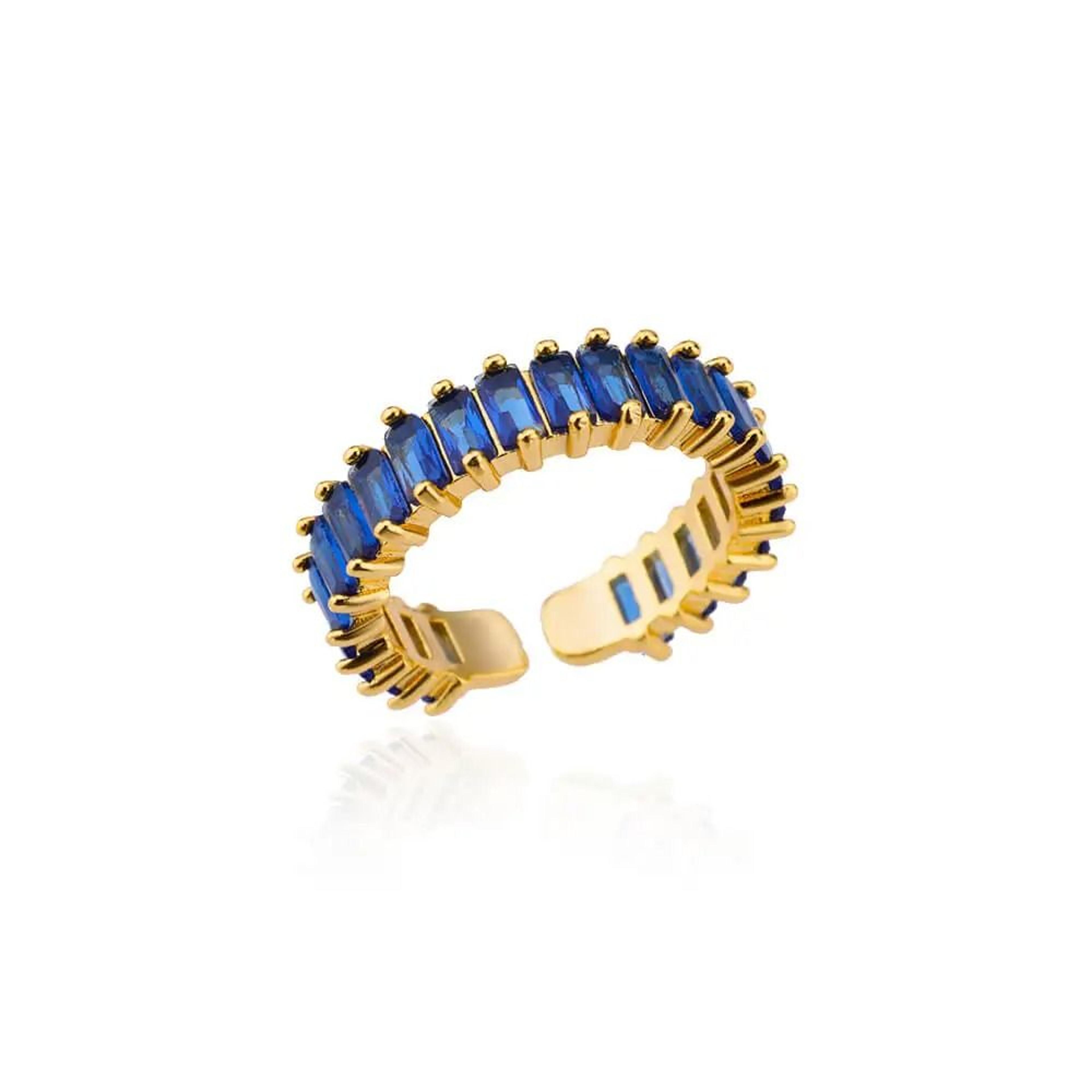 Mini Zircon Green Adjustable Ring For Women 13