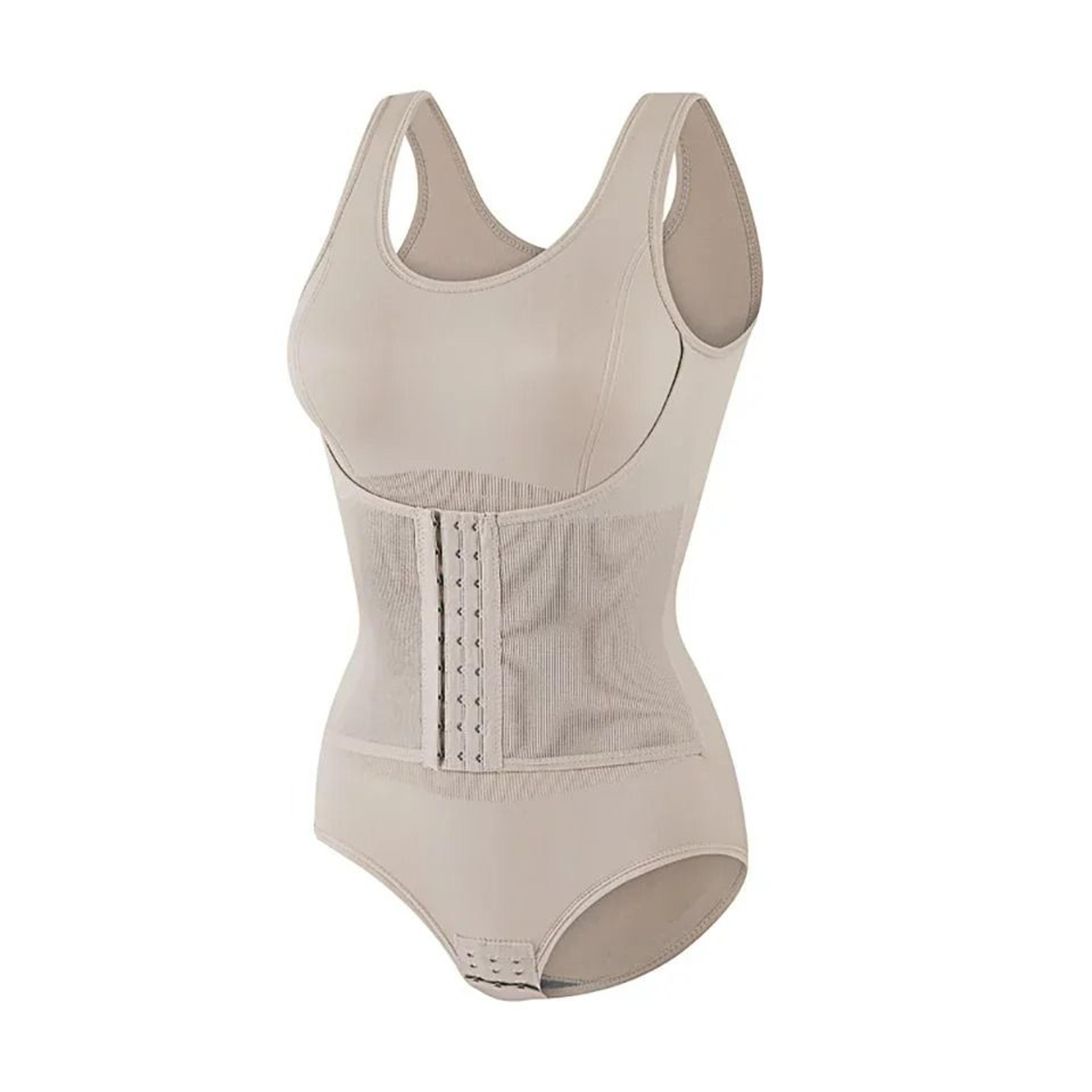 Women Tummy Control Bodysuit Shapewear With Zipper Belt 7