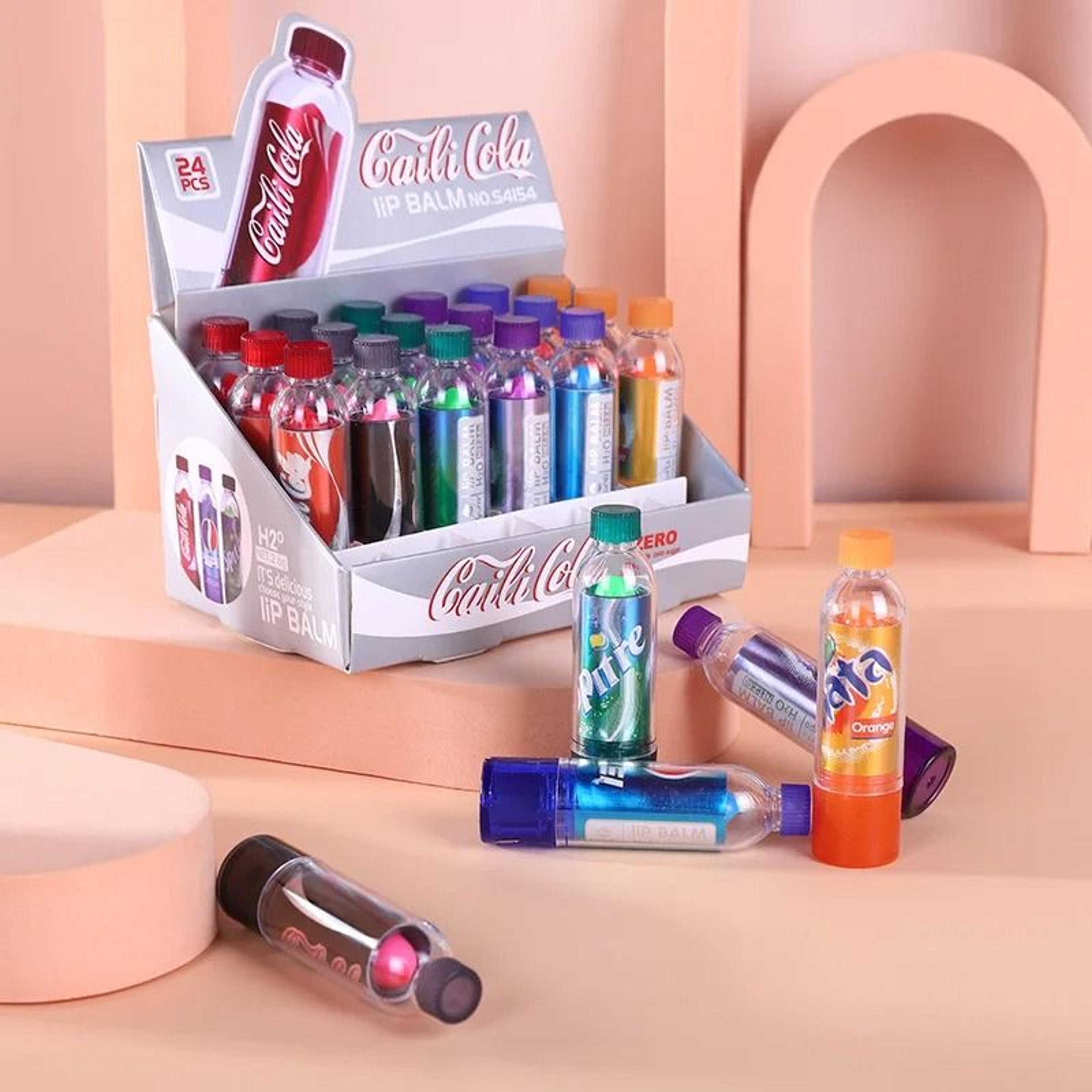 Moisturizing Color Changing Soda Lip Balm Set Cute Kawaii Lip Care Makeup 0
