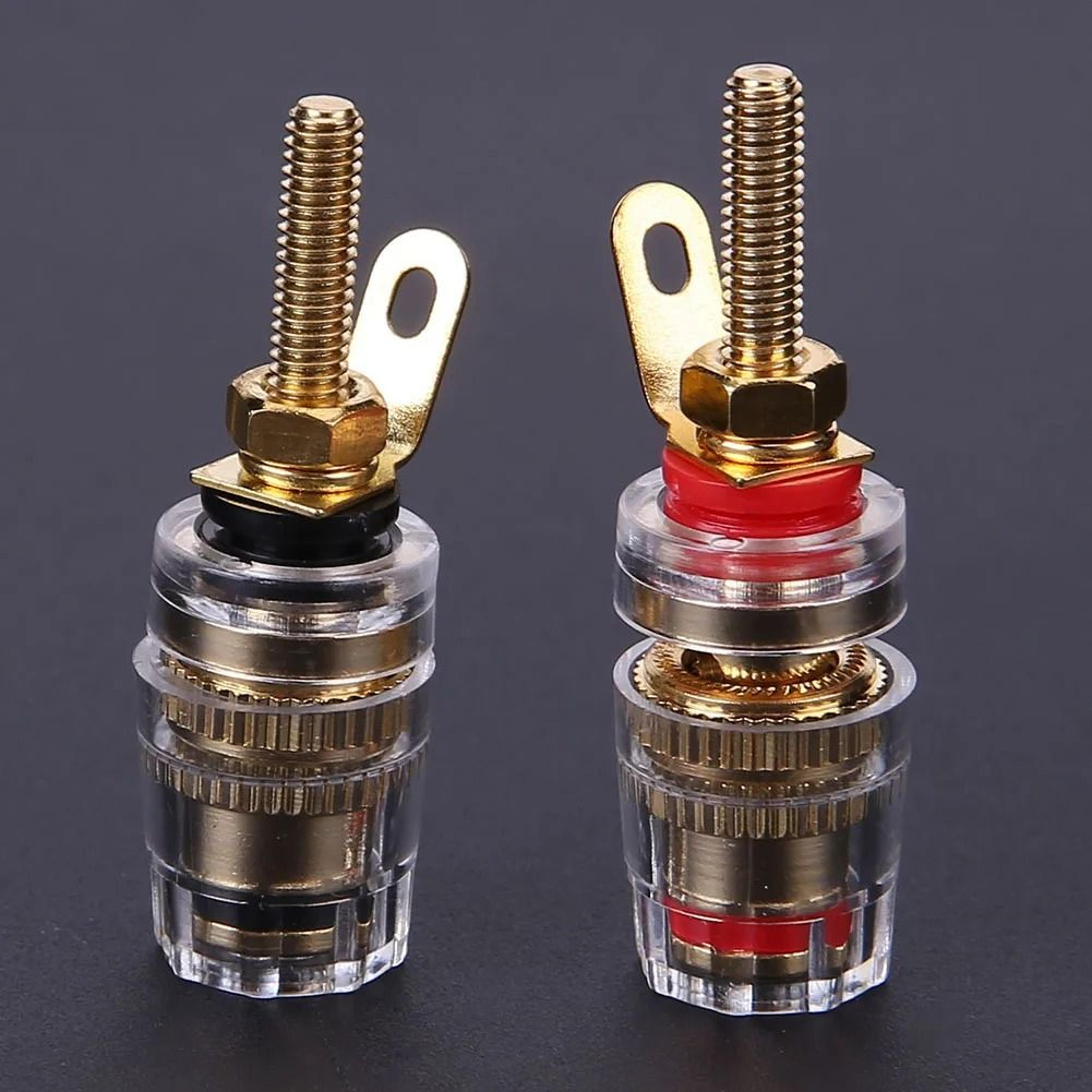 4mm Brass Speaker Binding Post Terminals For Banana Plugs 2 Piece Set 0