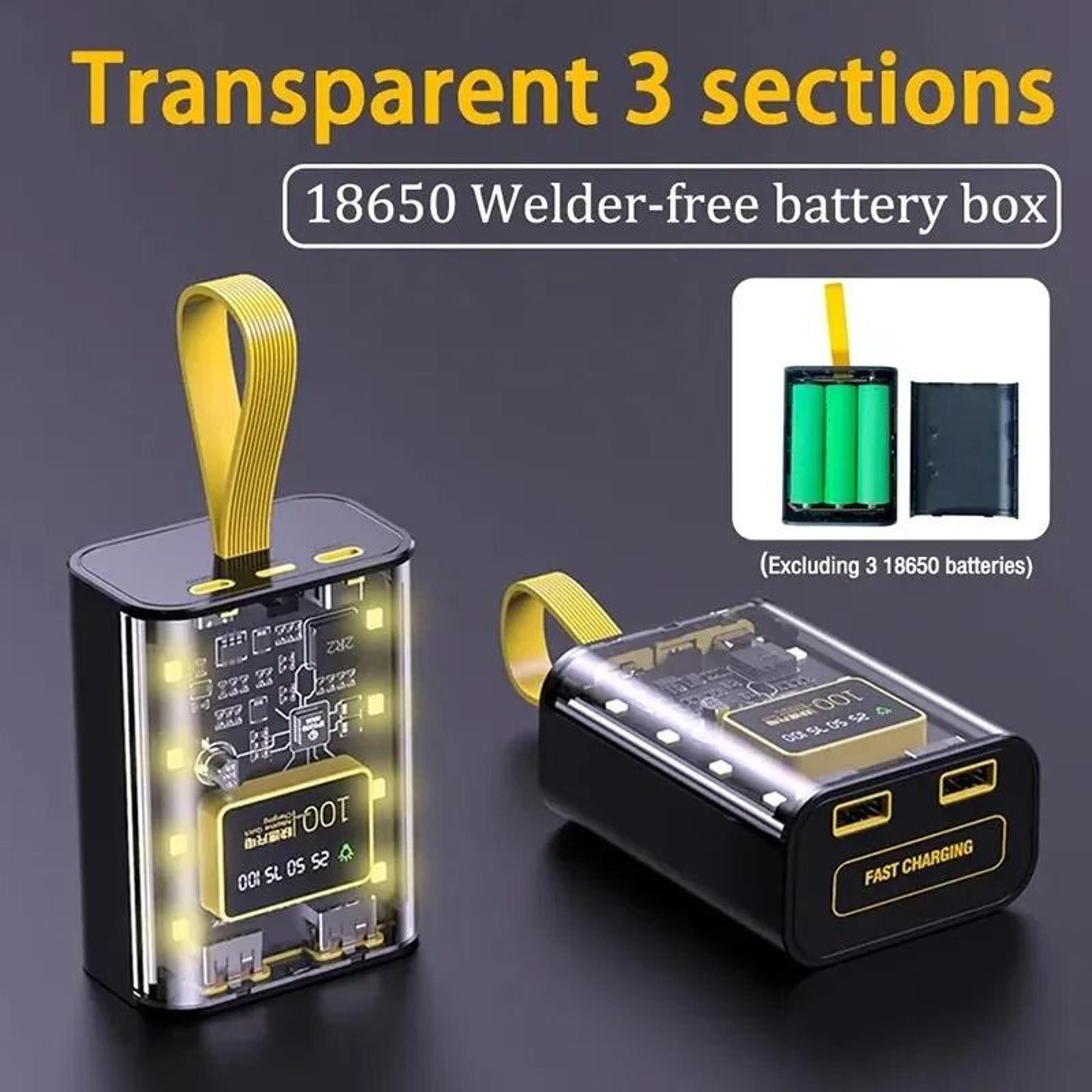 18650 Power Bank Case With Dual USB Output And Night Light DIY Battery Storage Box 0