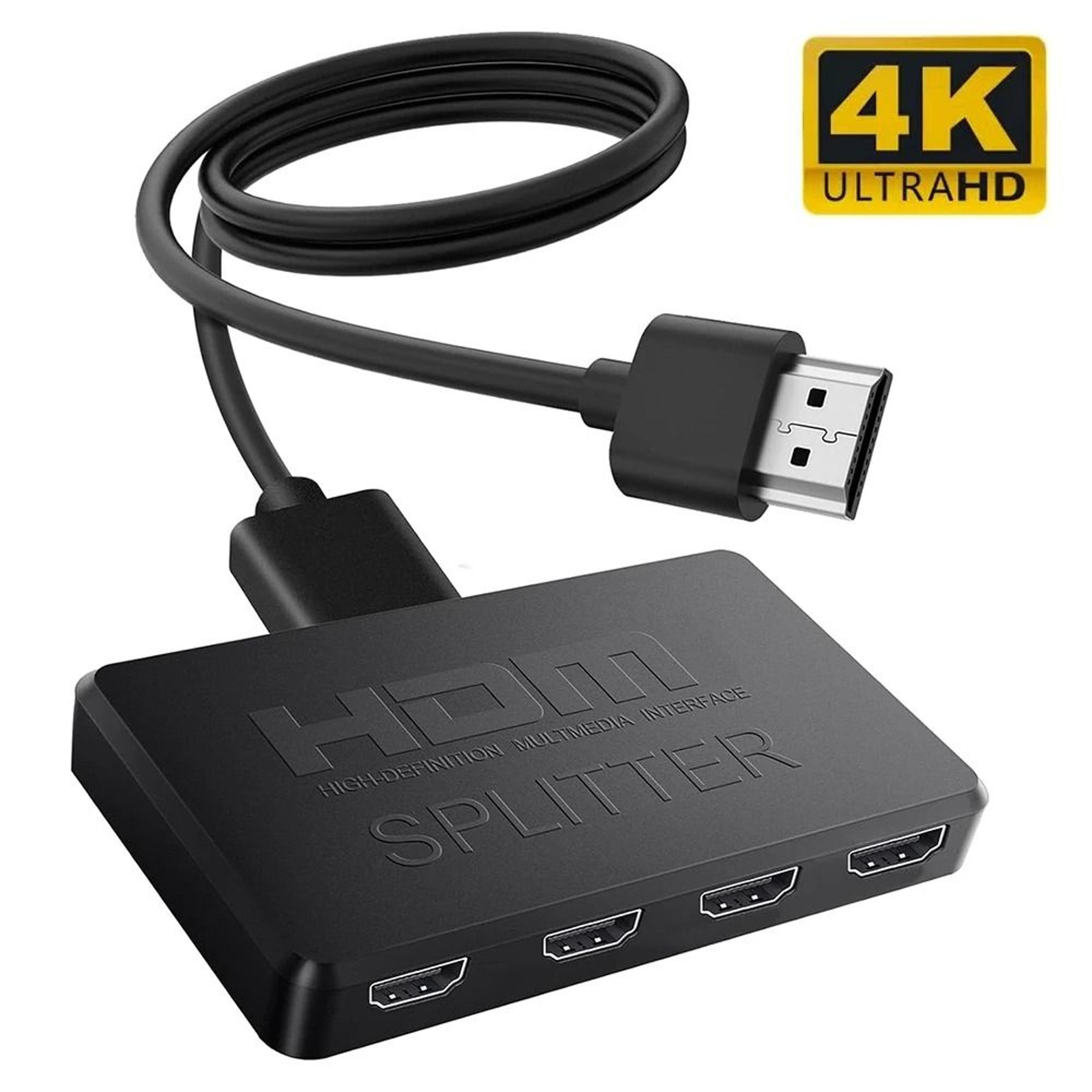 4K HDMI Splitter 1 In 4 Out Video Switch Adapter For TV Gaming And Media Devices 0