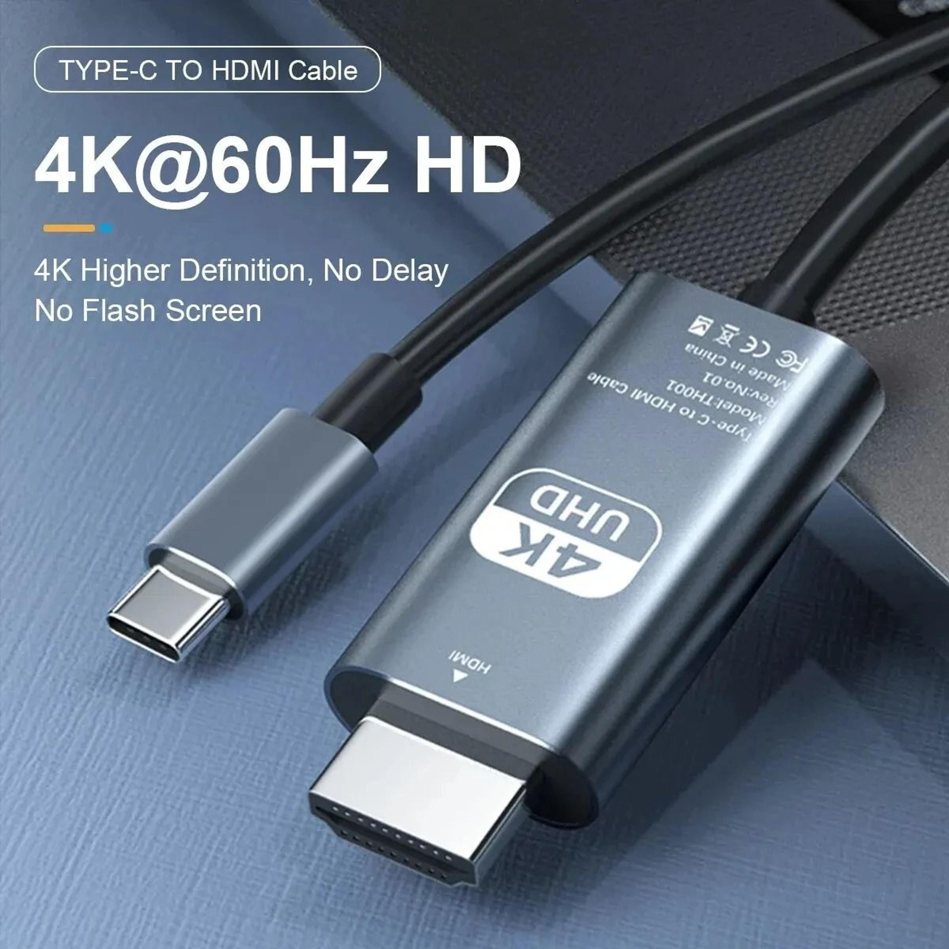 Type C To HDMI Cable 4K 60Hz Screen Projection Video Cable 2 Meter 0