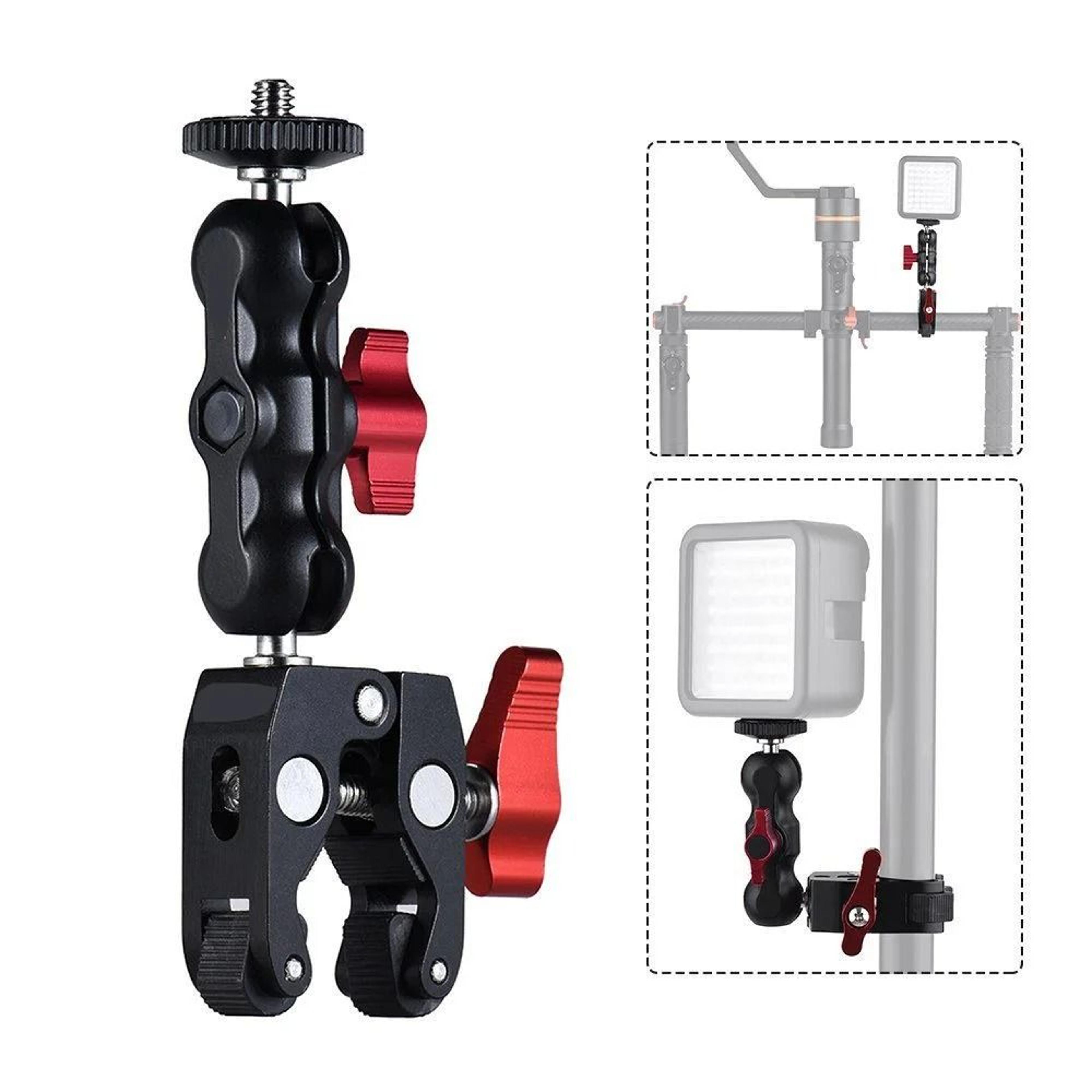 Camera Super Clamp Mount With 360 Degree Ballhead Magic Arm Adapter 1