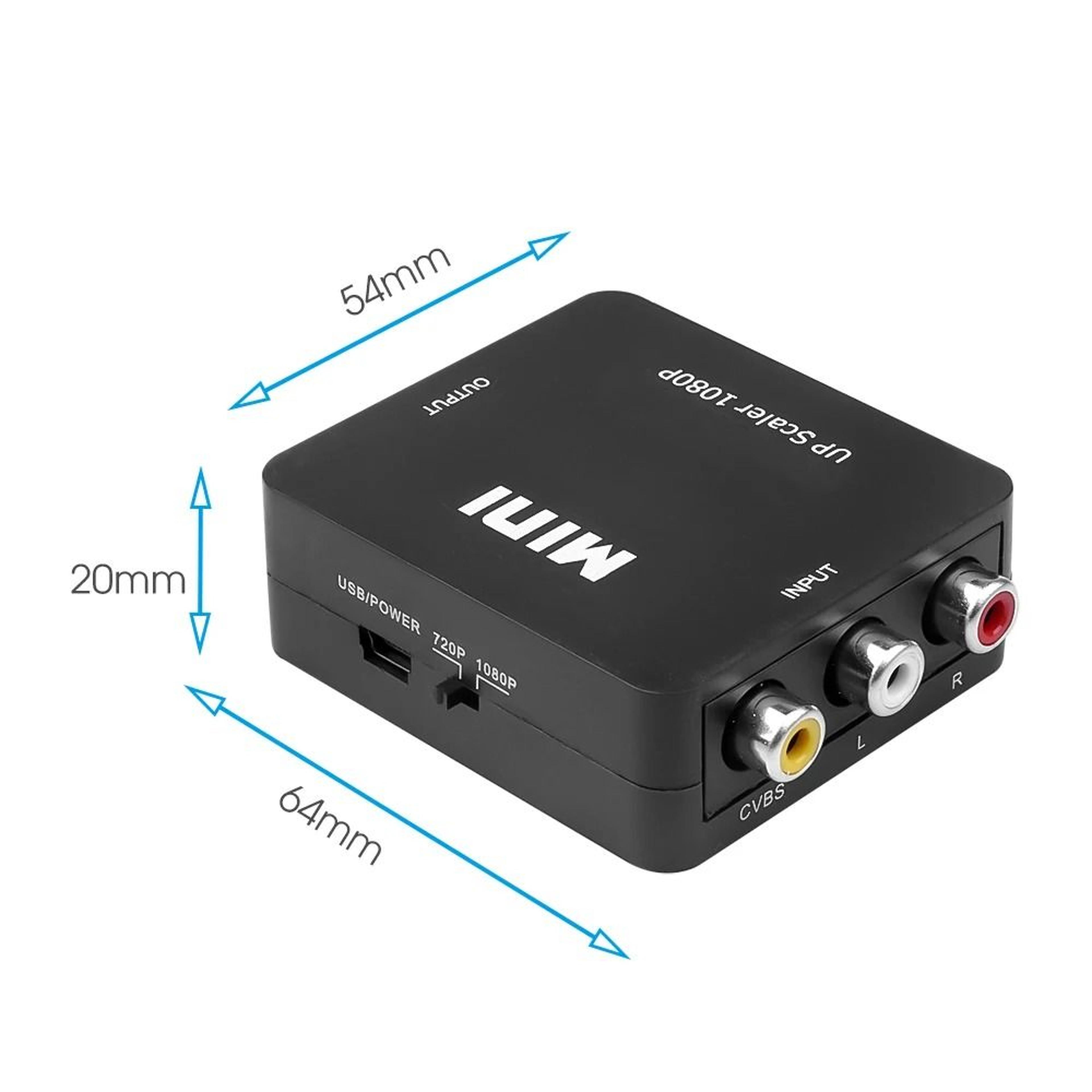 AV To HDMI Converter Composite RCA To HDMI Video Adapter 4