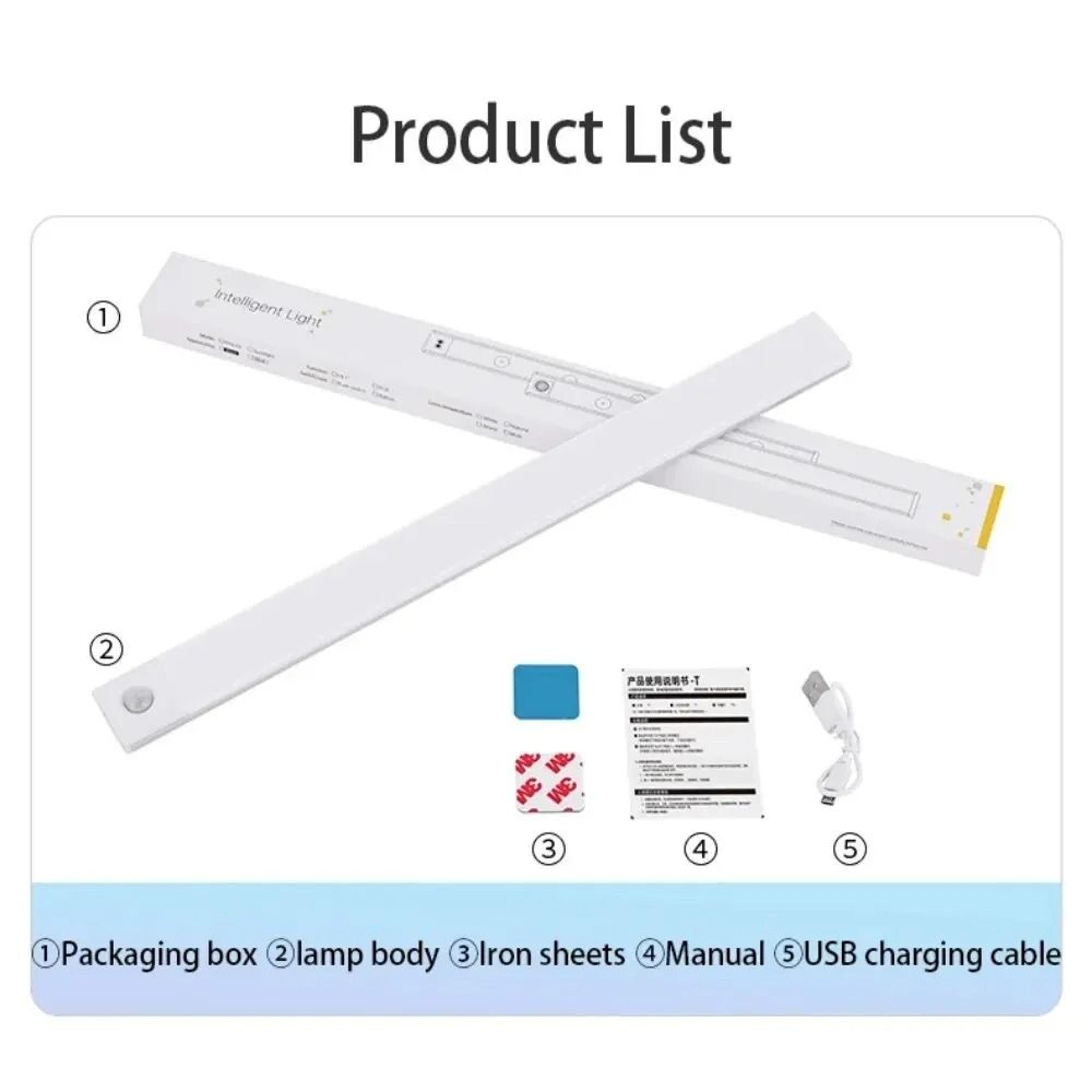 LED Cabinet Light Rechargeable Motion Sensor Lamp USB Type C 6