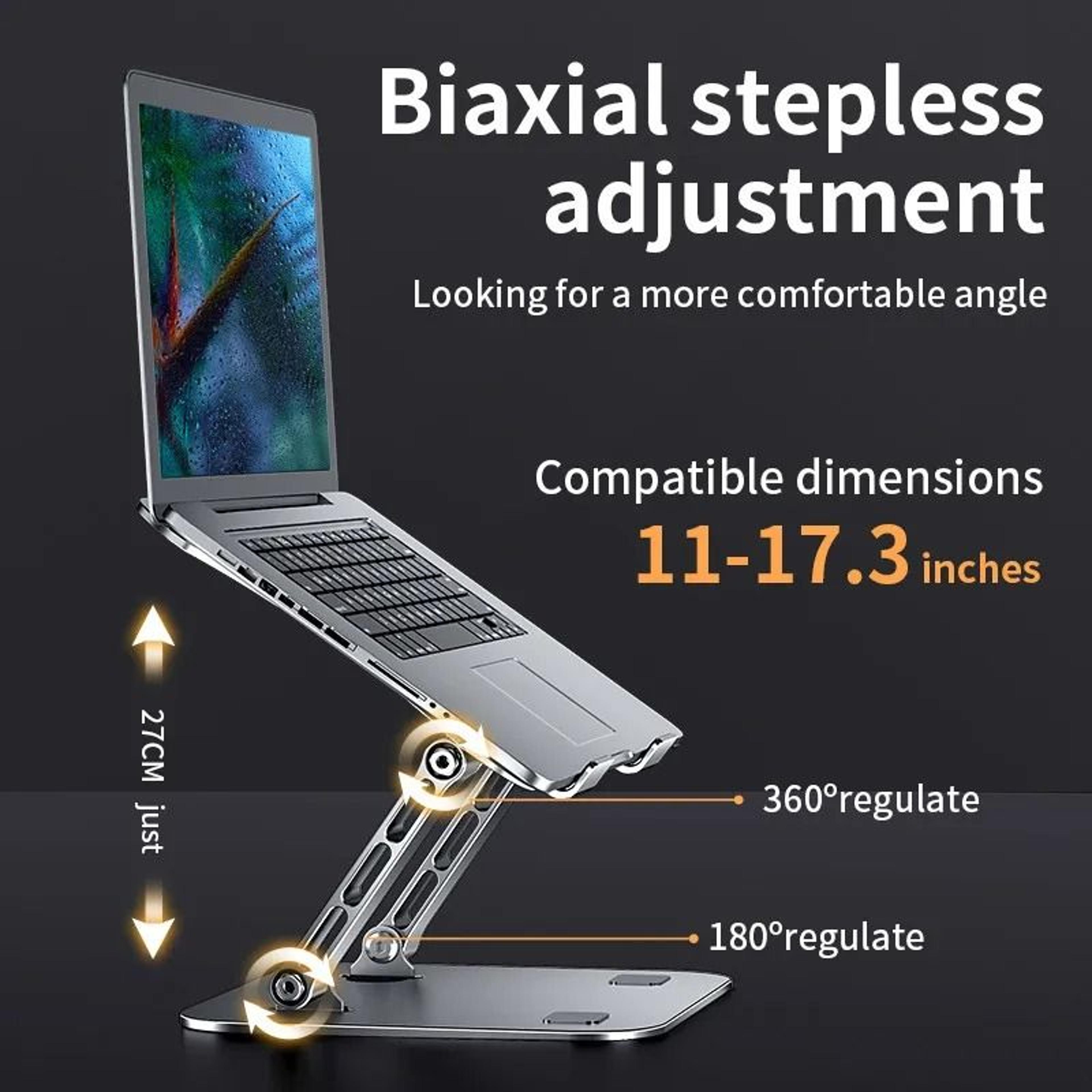 Adjustable Aluminum Laptop And Tablet Stand Portable Folding Cooling Riser 1