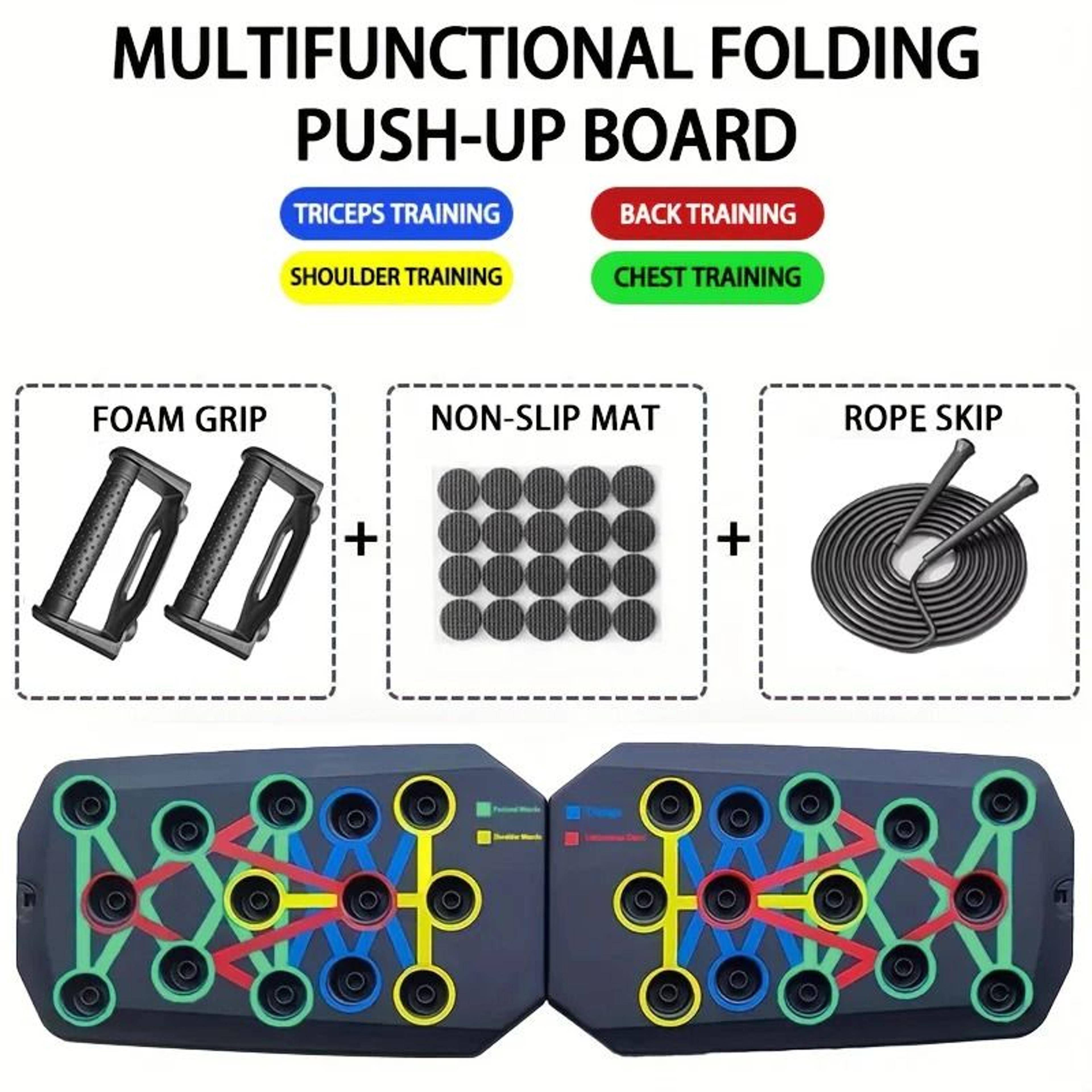 Push Up Board Set  Portable Multifunctional Foldable Fitness System 11