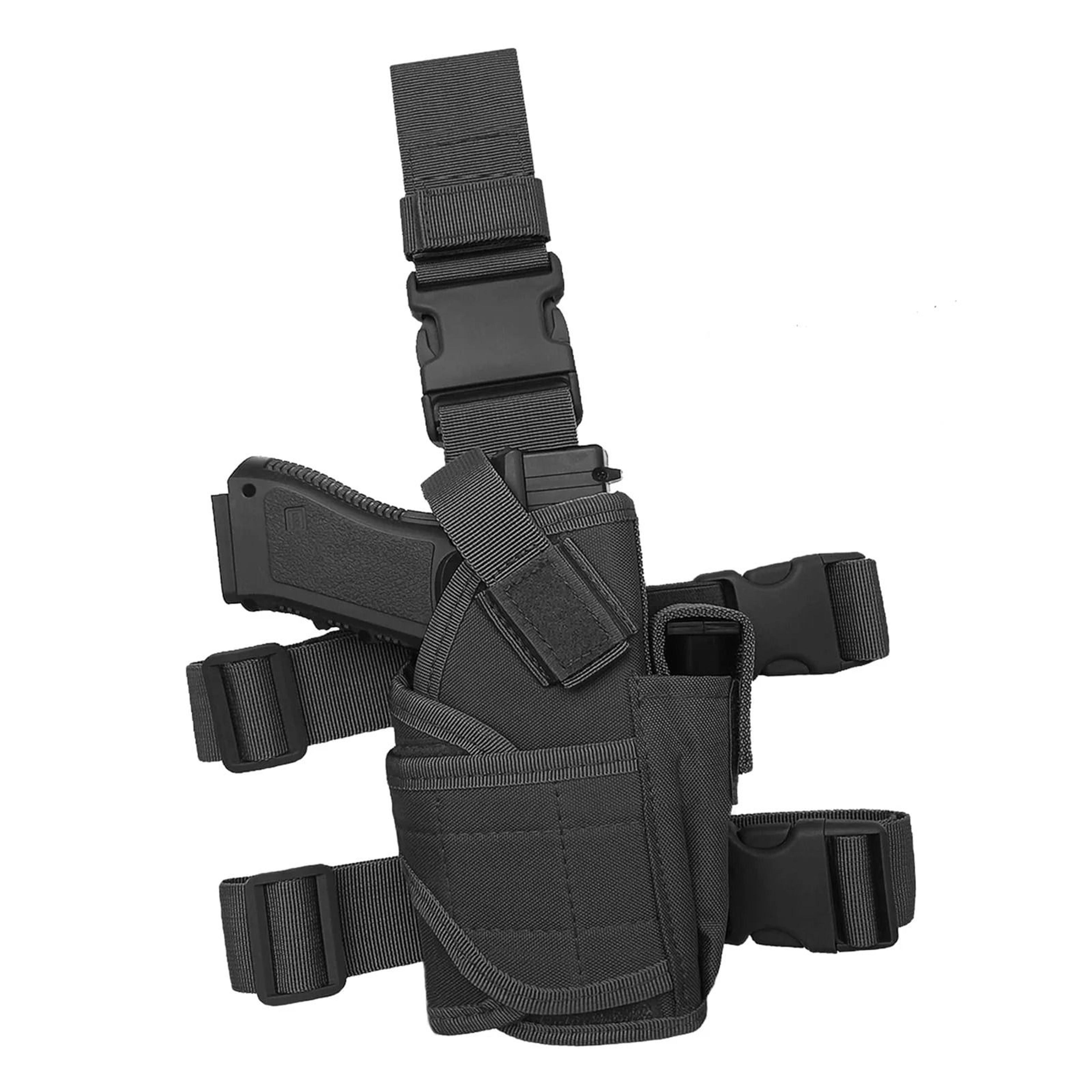 Molle Tactical Pistol Thigh Holster  Adjustable Right Hand Drop Leg Design 6