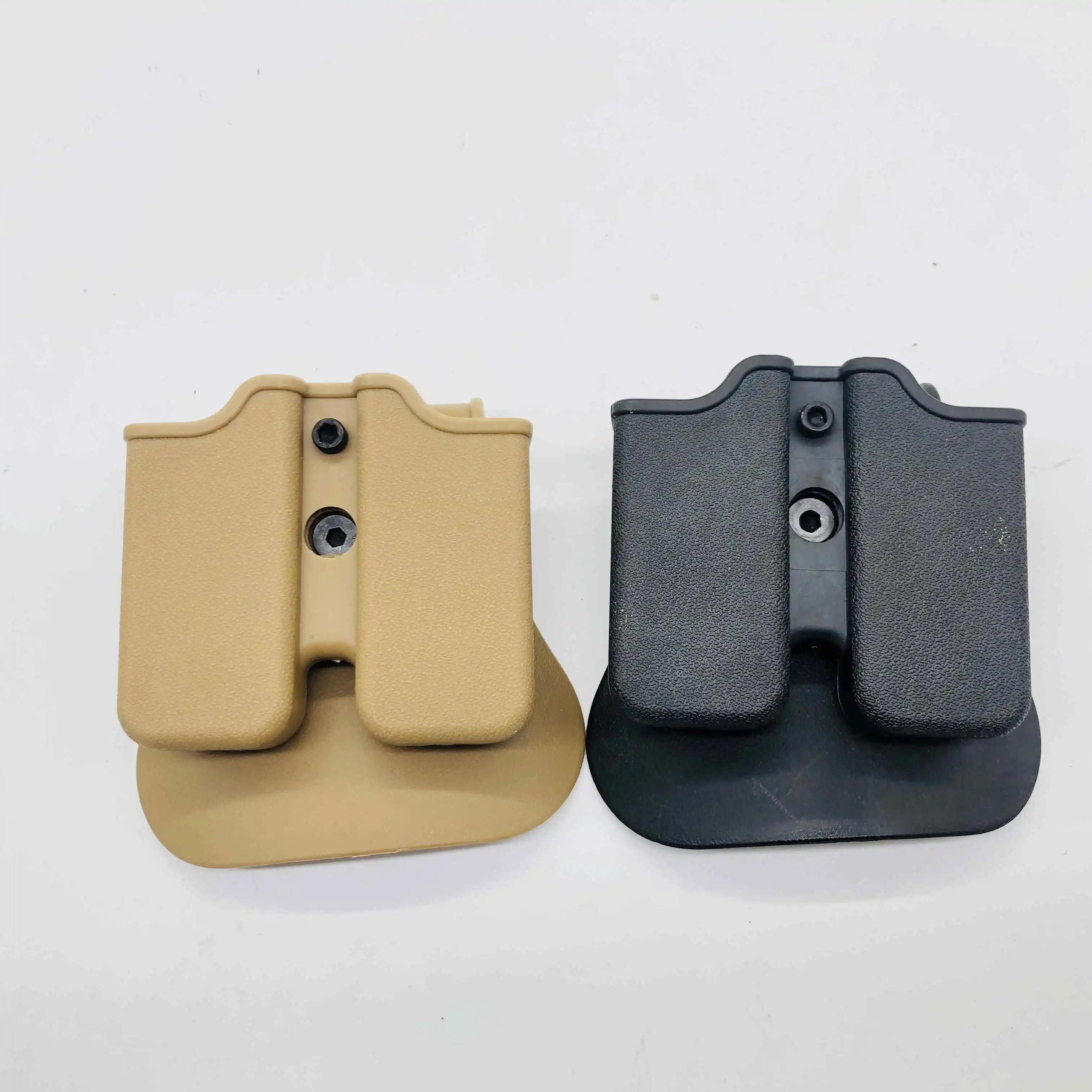 Tactical Double Magazine Holster  Universal 9mm And 40 Caliber Mag Holder With Belt Clip And Paddle 6