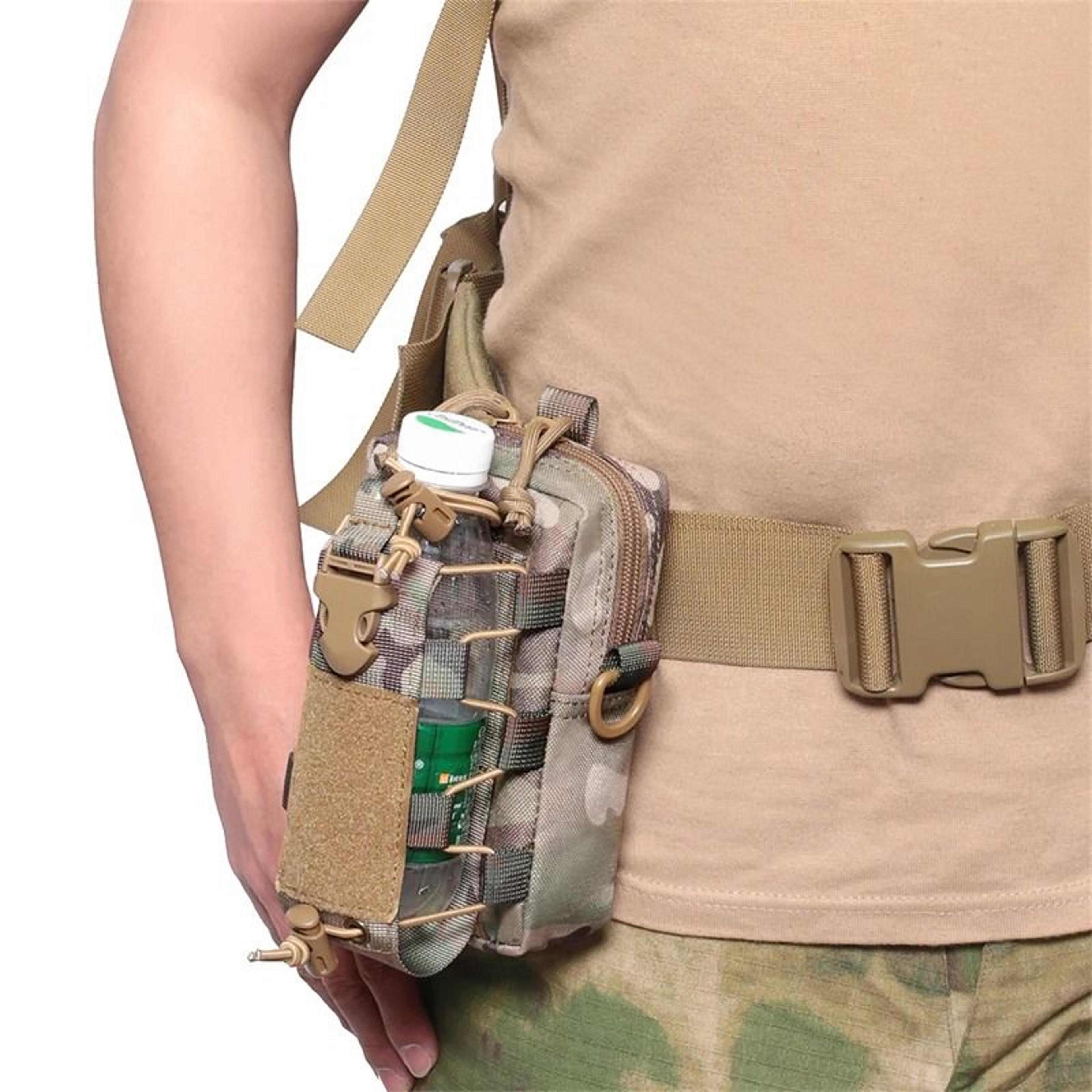 Molle EDC Pouch Water Bottle Carrier Outdoor Phone Holder Waist Pack Bag 5