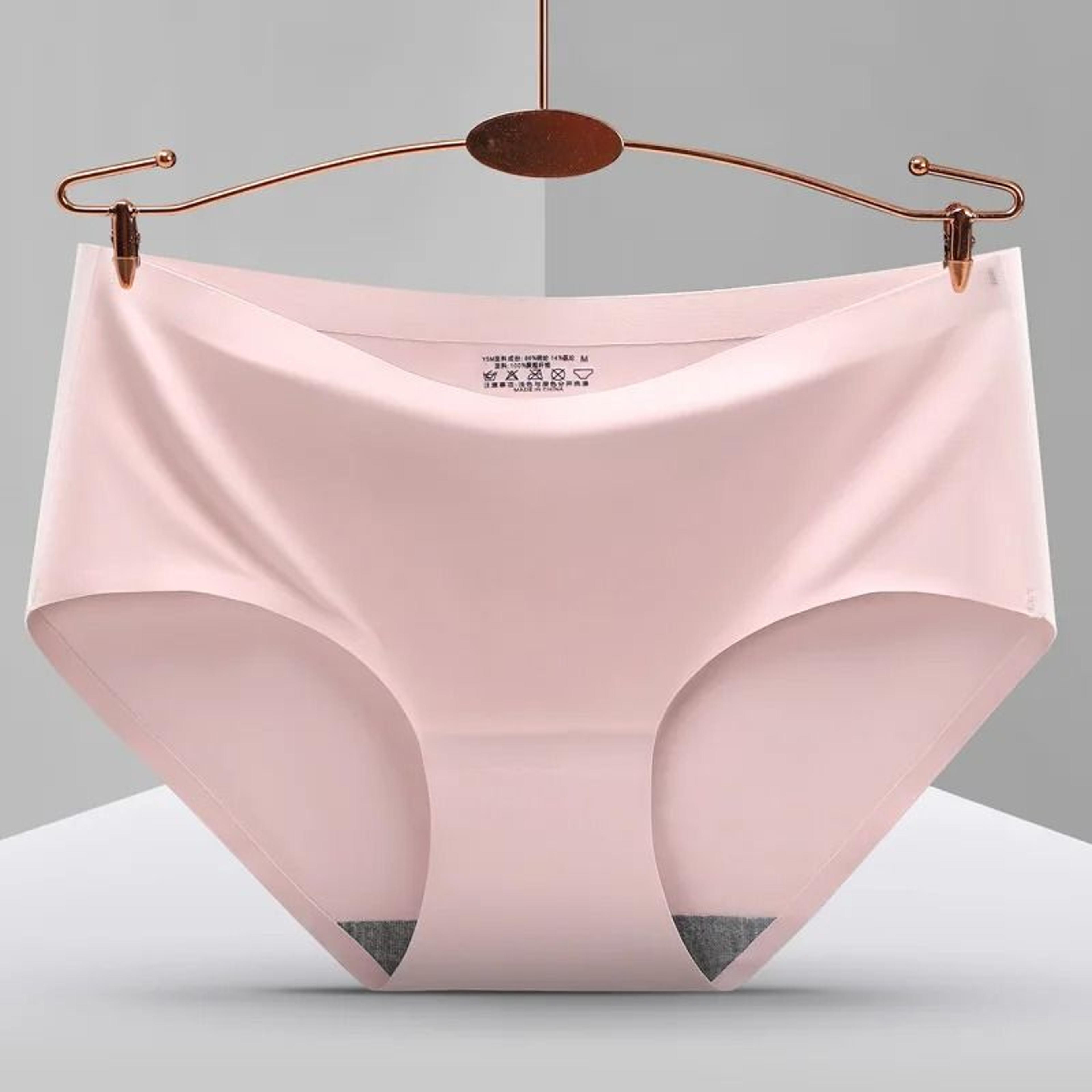 Womens Seamless Panties Ten Piece Set Solid Satin Briefs Soft Comfortable Underwear 2