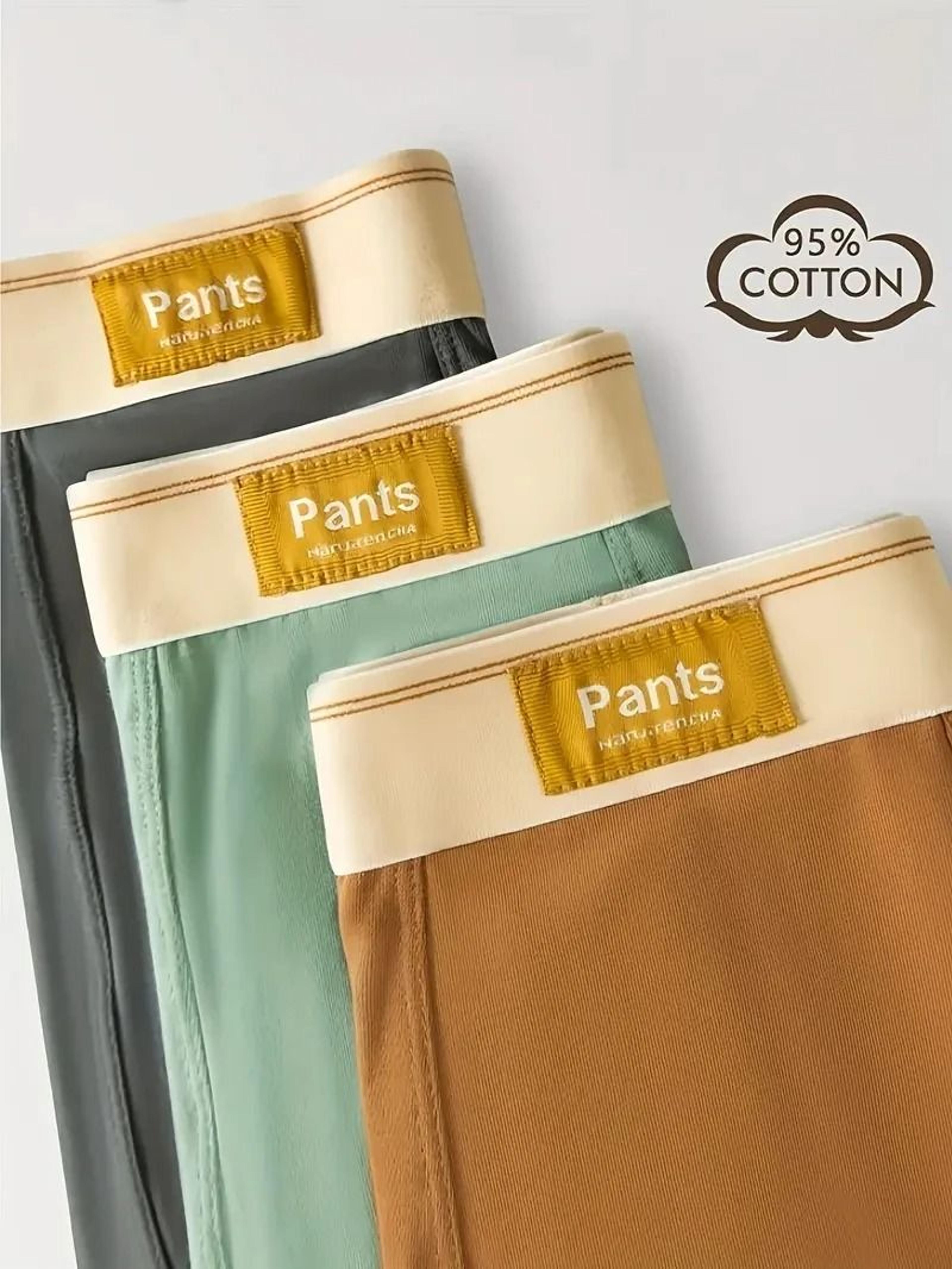 Mens Cotton Boxer Shorts Three Pack Breathable Trunks Underwear 2