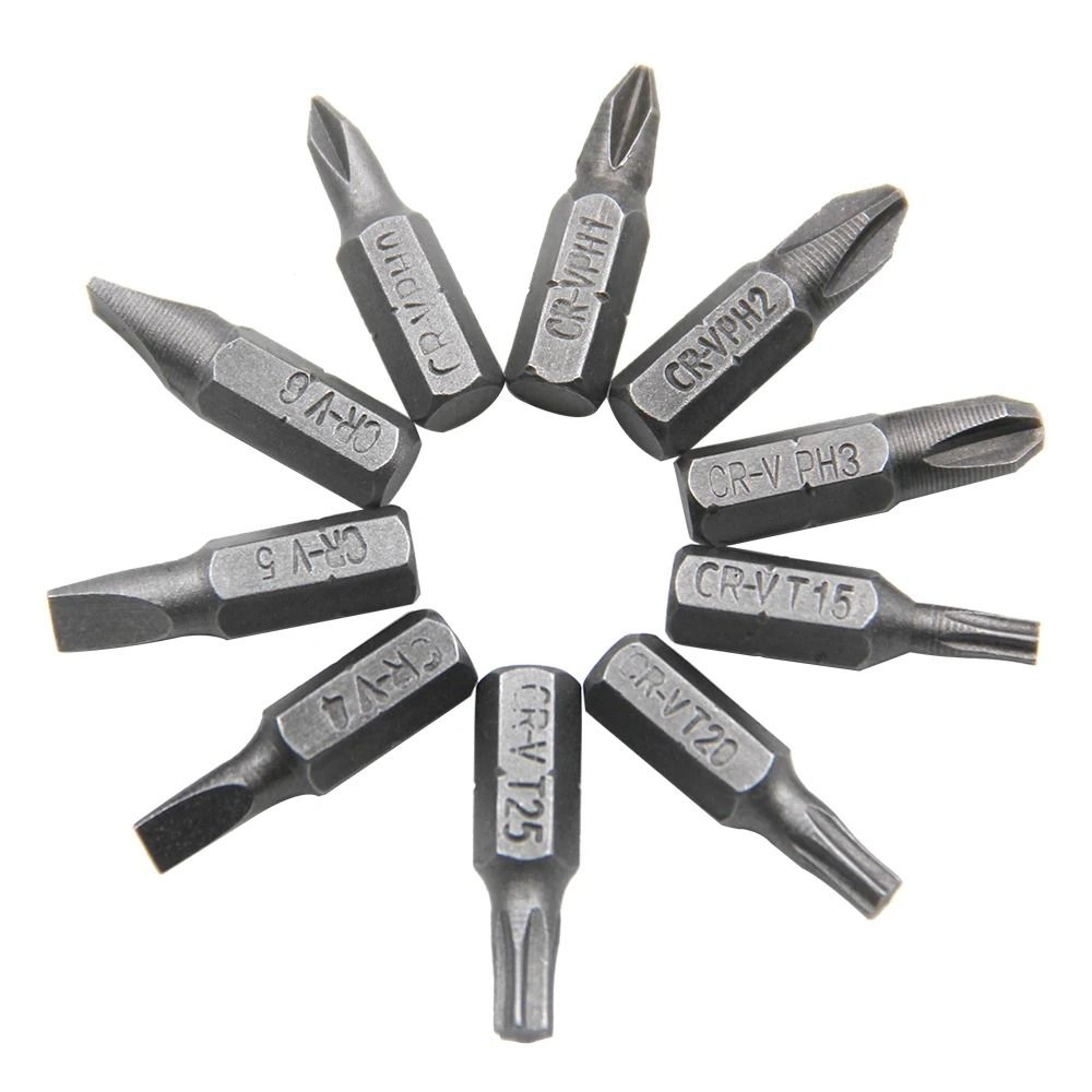 Cross Screwdriver Bit Set Ten Piece 60 Mm Rubber Coated Extension Bits For Power Tools 3