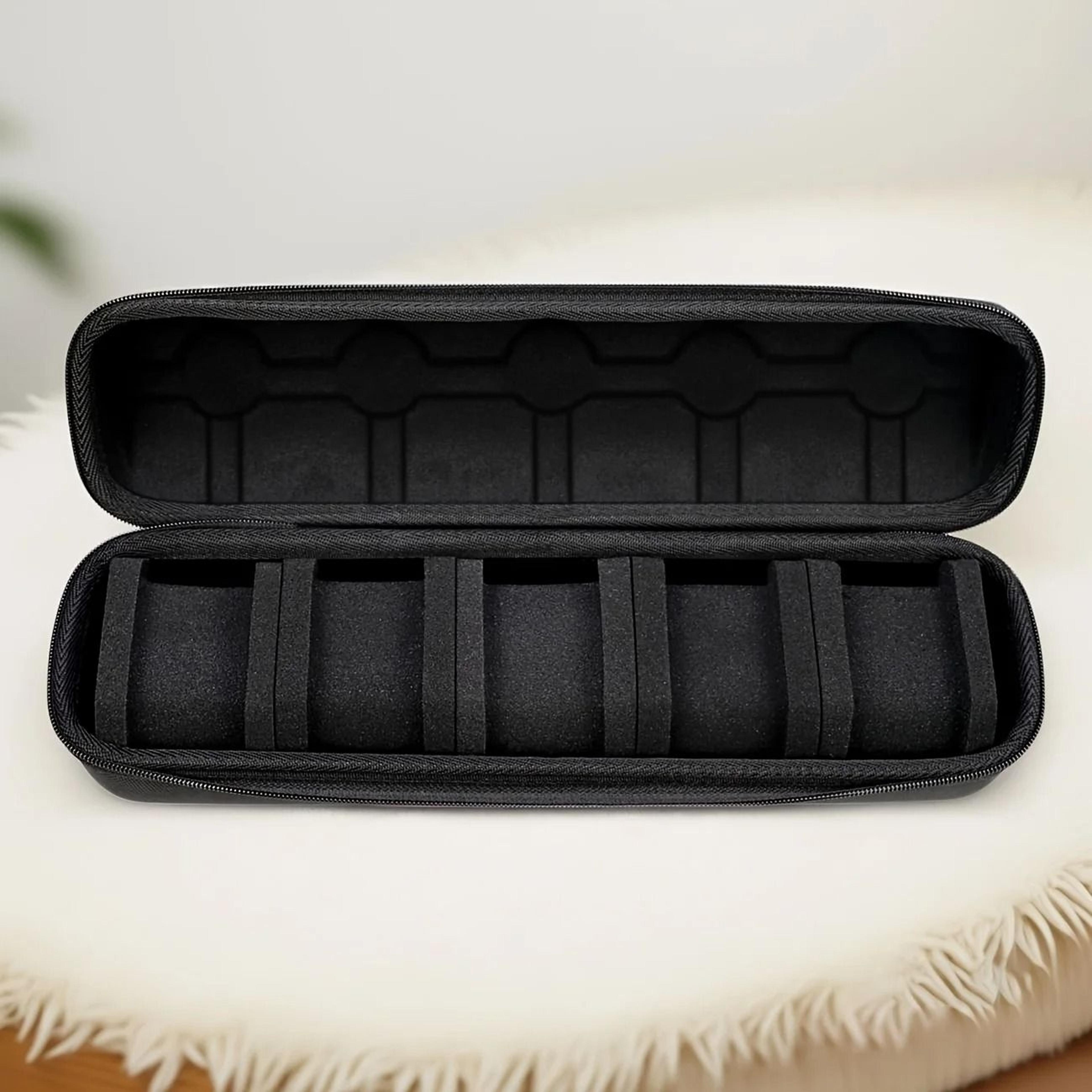 5 Slot Watch Case Hard Shell Travel Organizer With Pillow Inserts 3