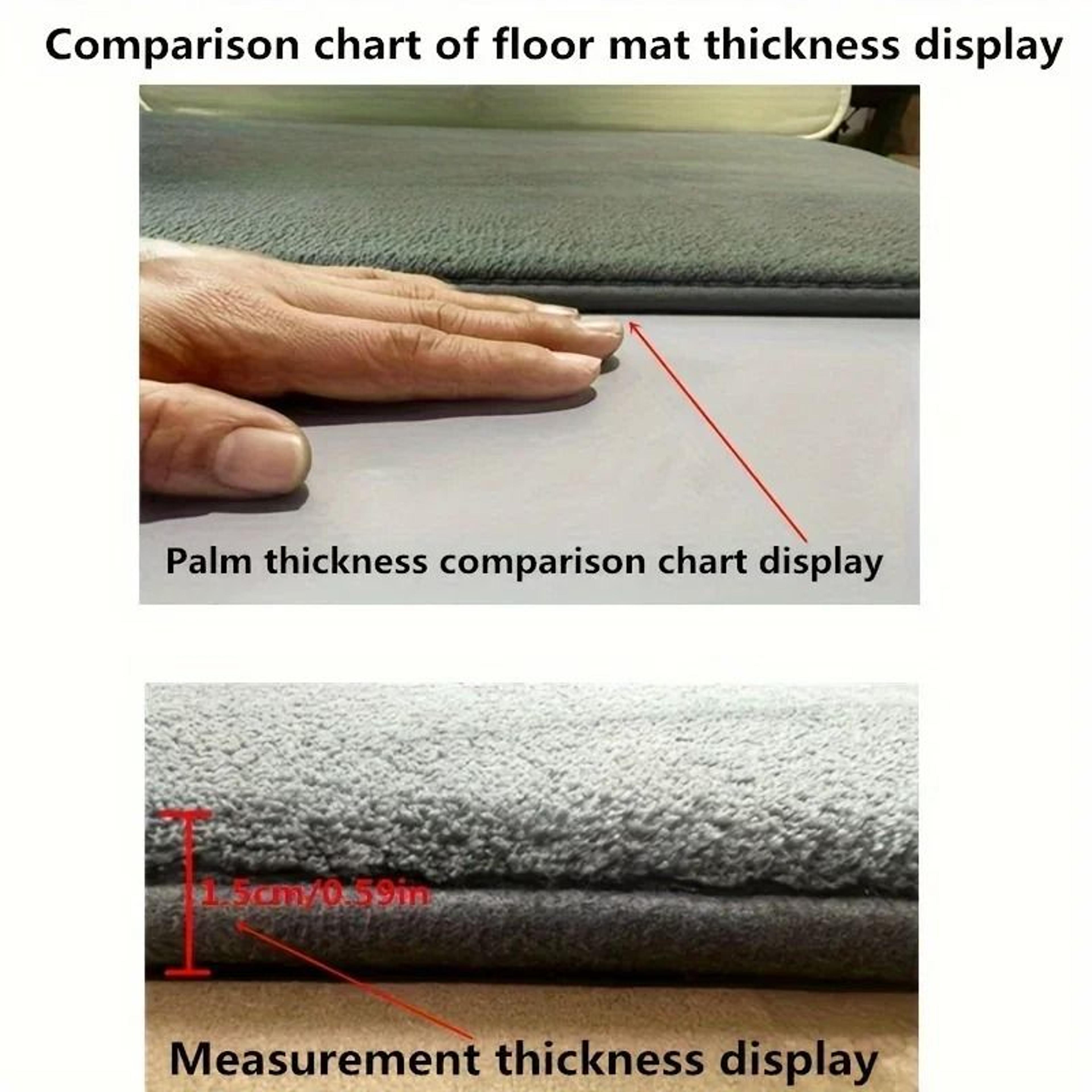 U Shaped Toilet Mat Memory Foam Bathroom Mat Anti Skid Super Absorbent 5