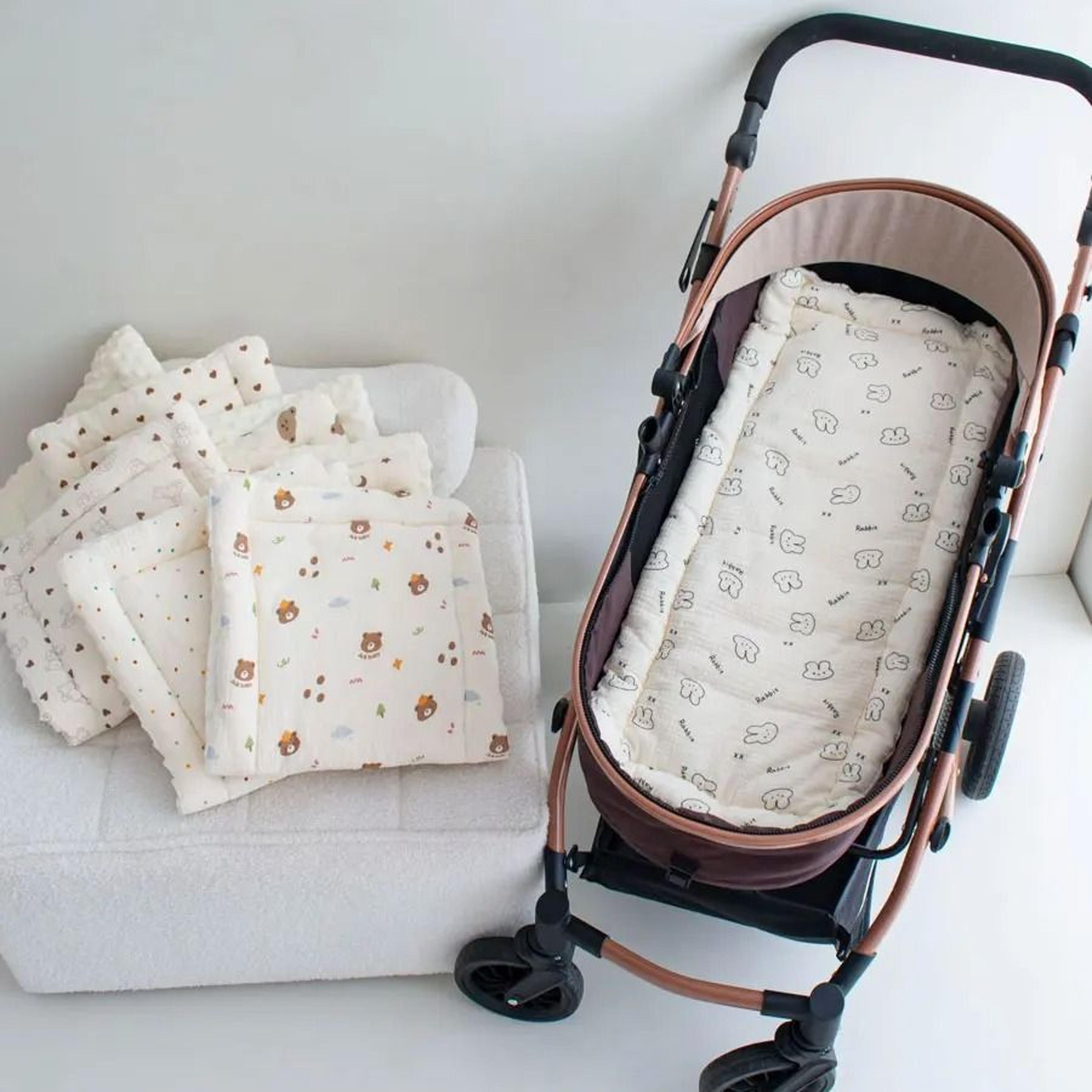 Soft Baby Stroller Cushion With Thick Padding And Cartoon Design 4