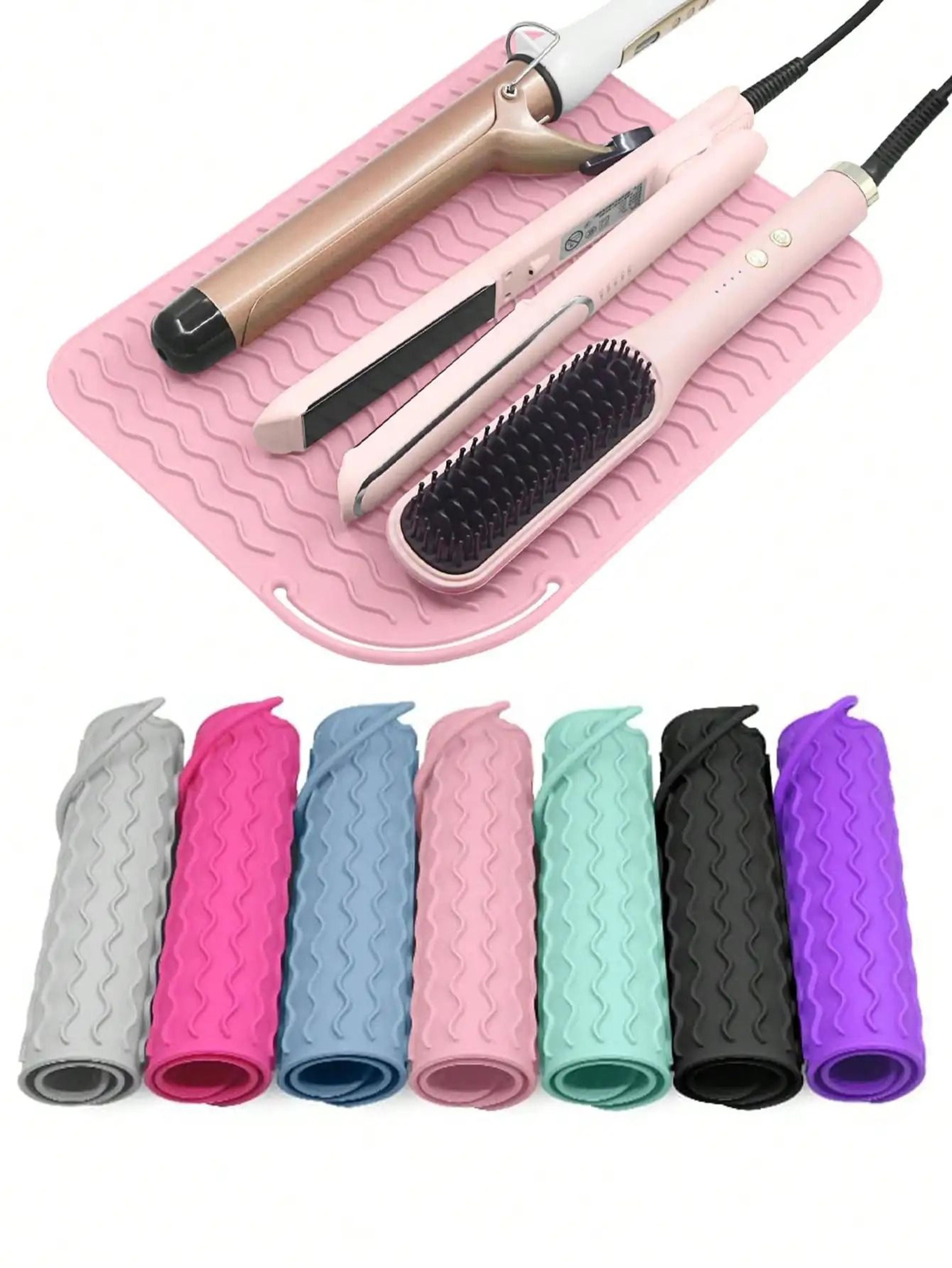 Silicone Heat Resistant Mat And Travel Cover For Curling Irons And Hair Straighteners 1