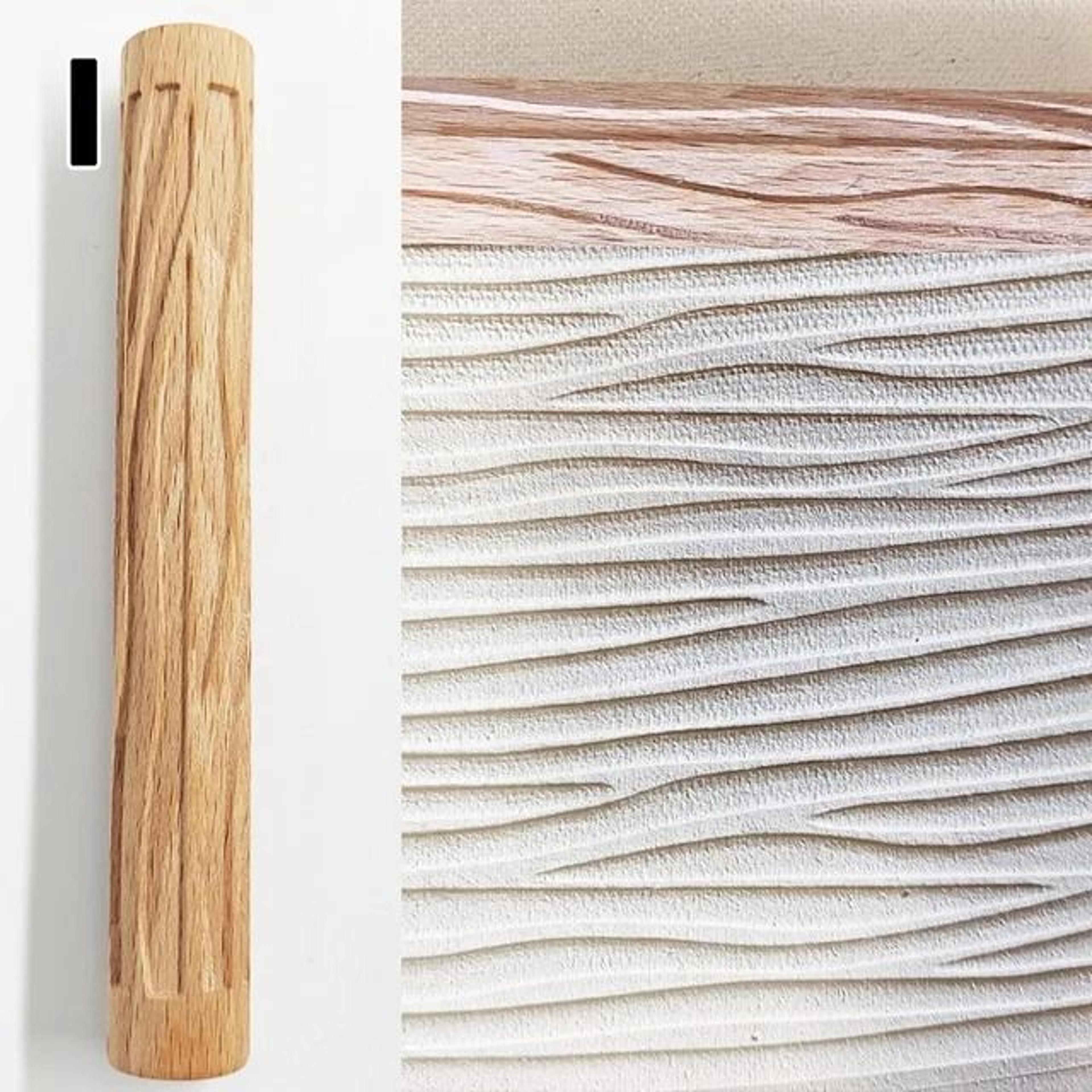 Wooden Texture Rolling Pin For Pottery Clay And DIY Craft Projects 14
