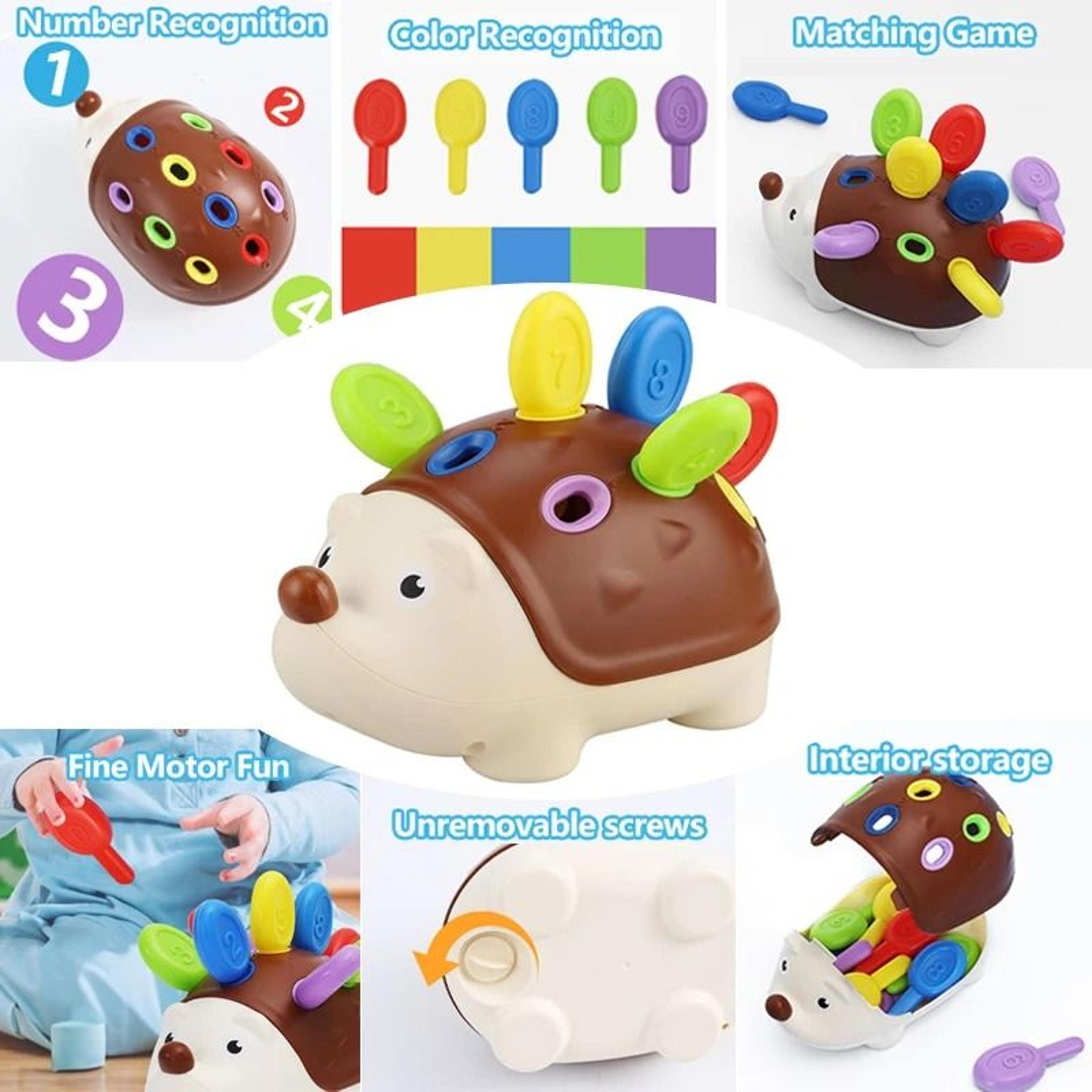 Hedgehog Montessori Fine Motor Toy For Toddlers Learning And Sensory Play 2