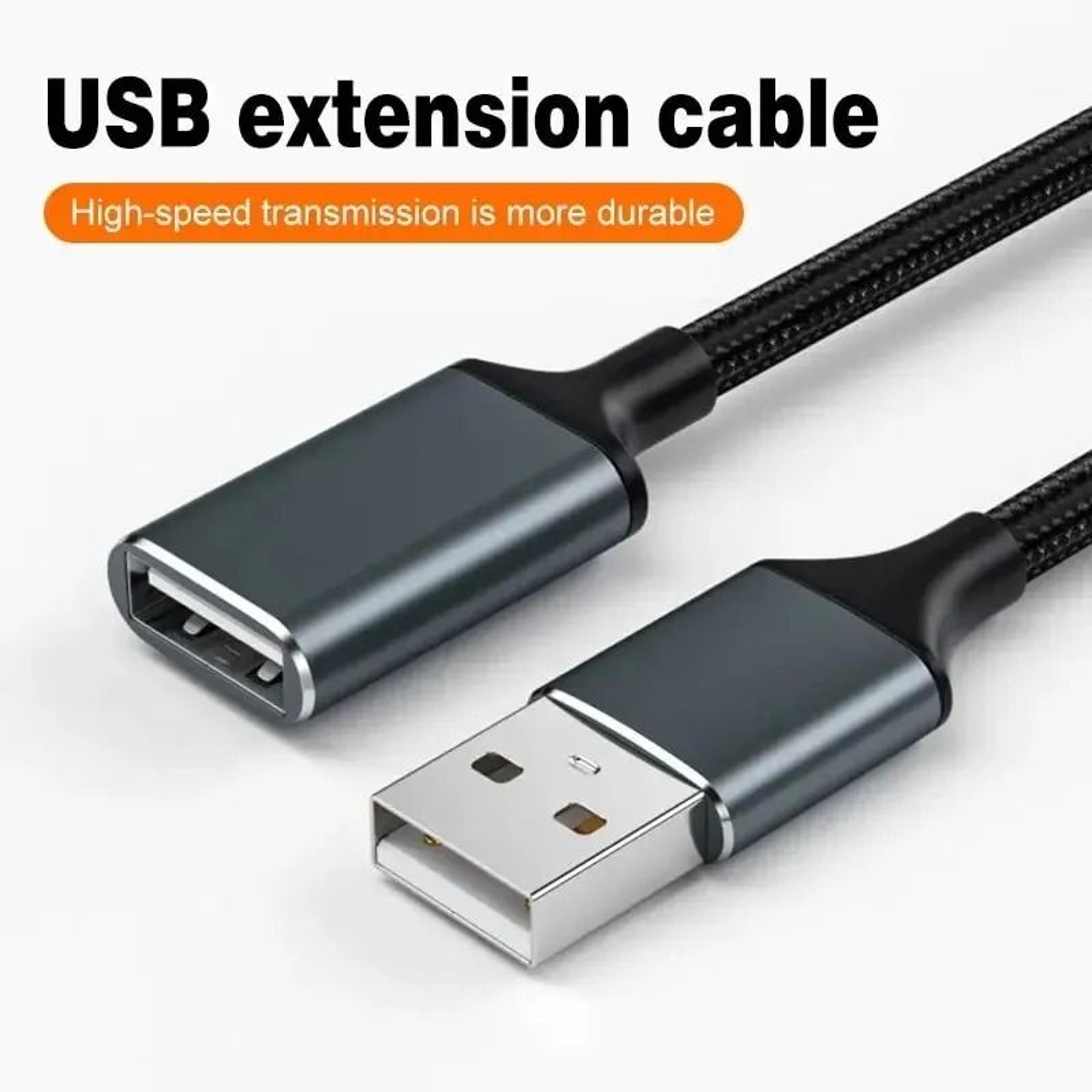 USB 20 Extension Cable Nylon Braided Data And Charging Extension Cord Male To Female 0