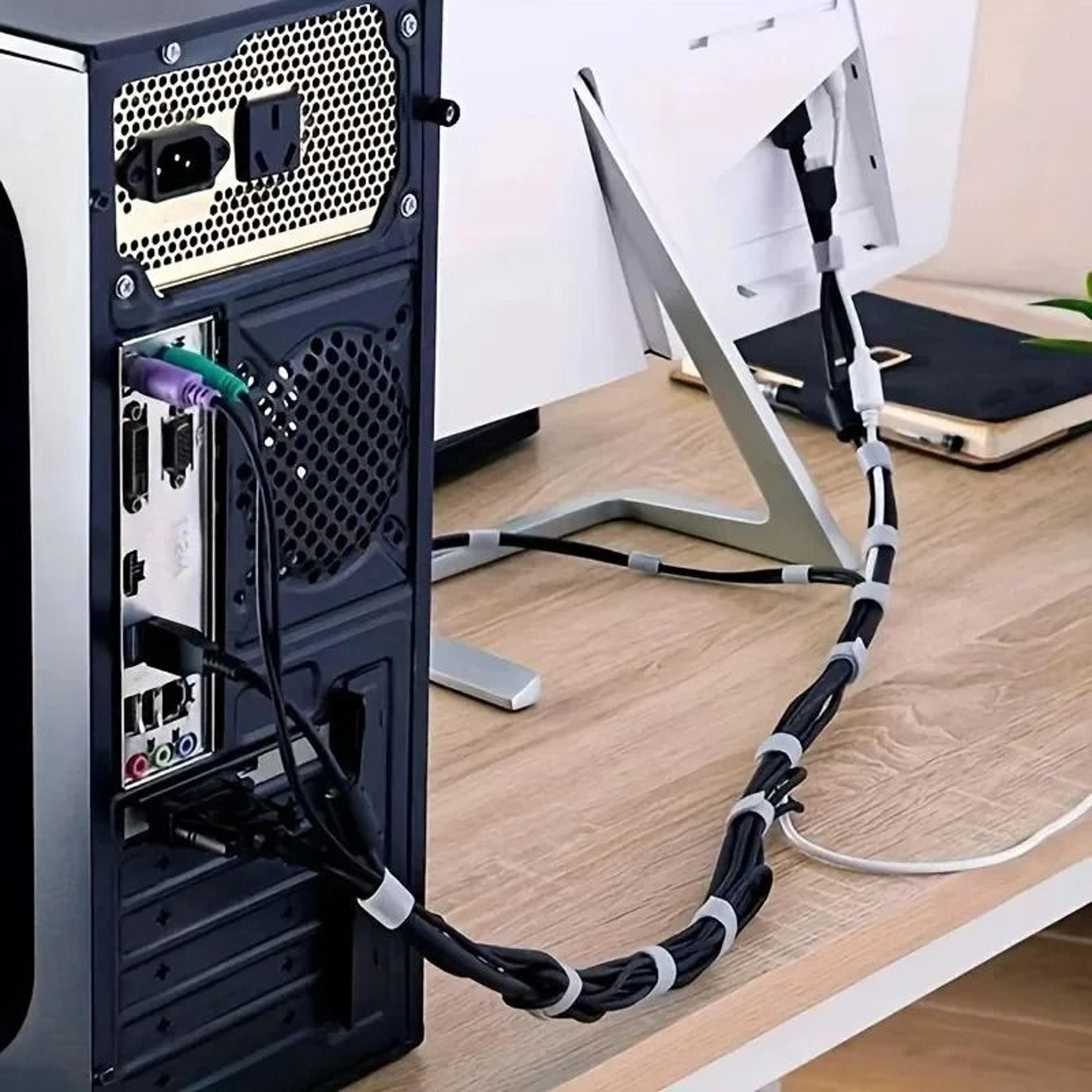 Cable Organizer Tie Roll Reusable Wire Management Tape For Earphones Mouse Cords And Charging Cable 2