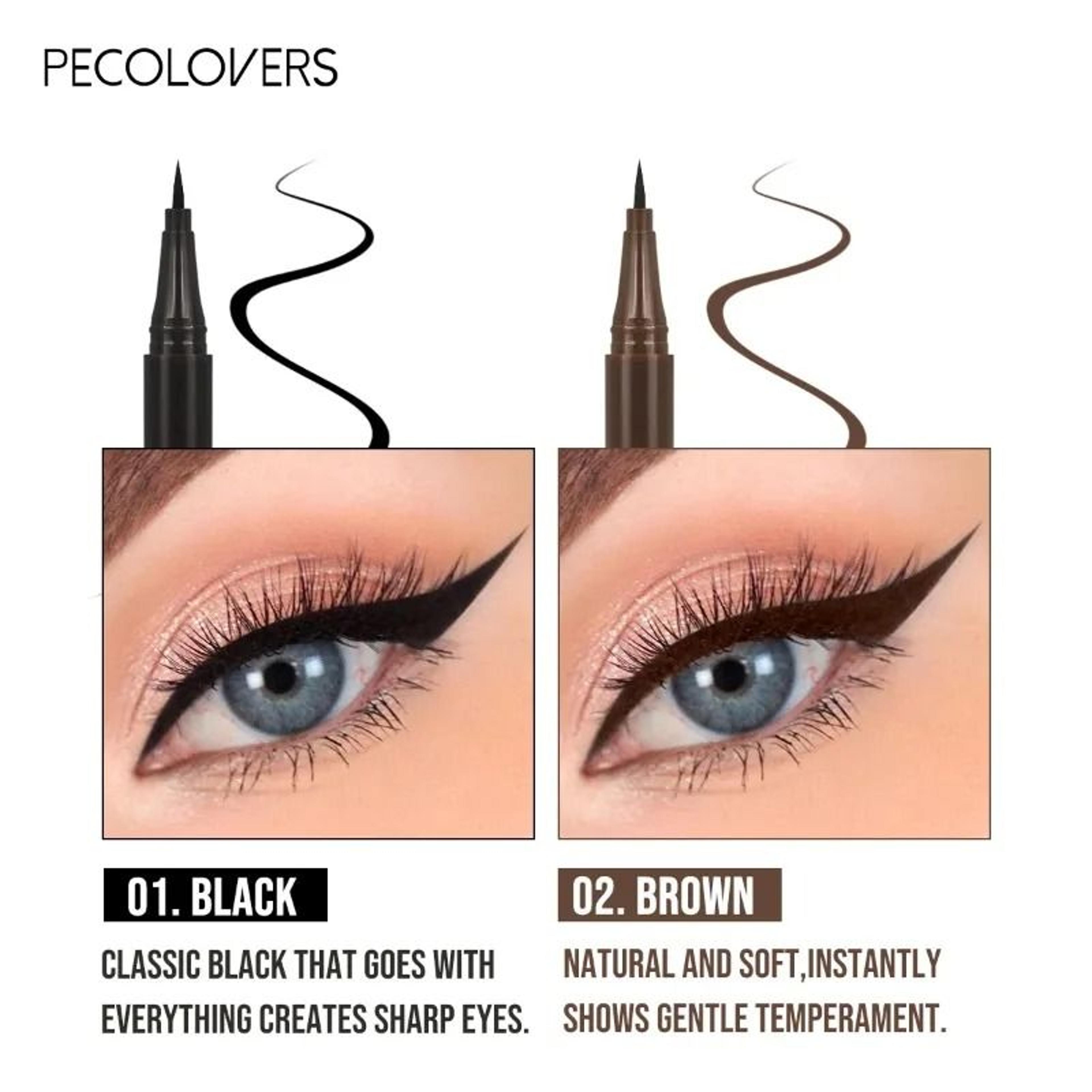 5 Piece Waterproof Liquid Eyeliner Pen Set With Ultra Fine Tip 2