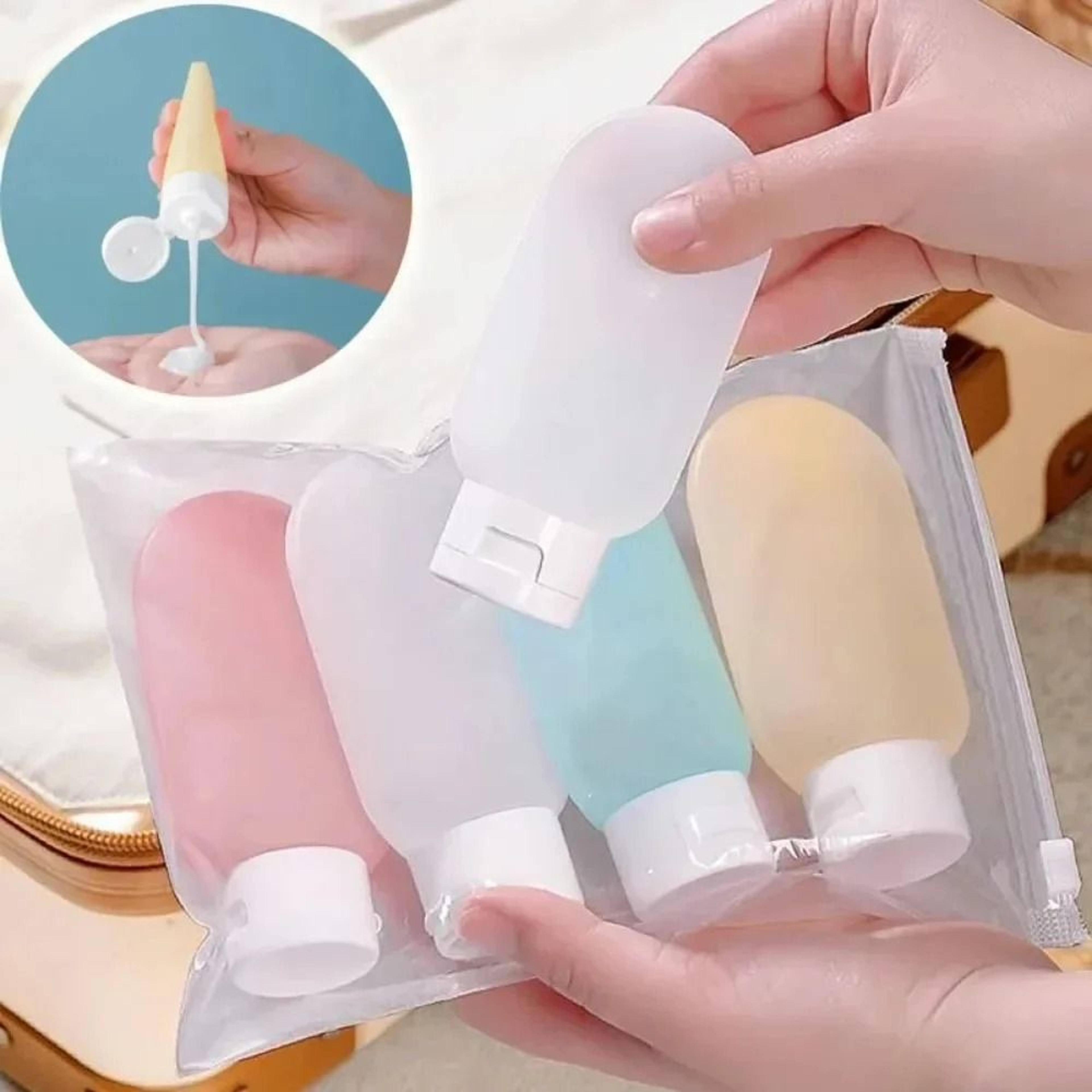 4 Piece Refillable Travel Bottle Set For Toiletries And Personal Care 0