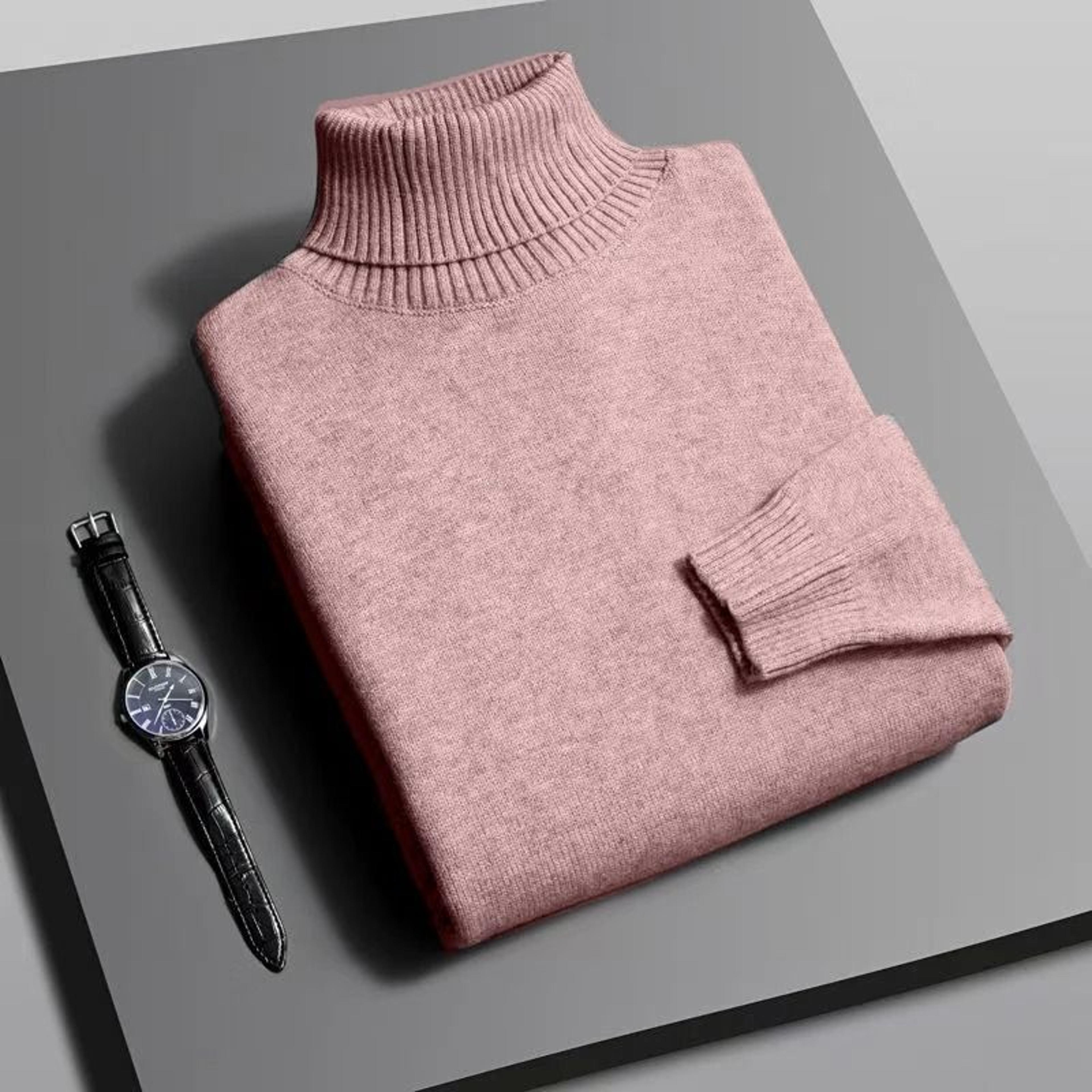 Mens Knitted Turtleneck Sweater For Autumn And Winter Comfort 2