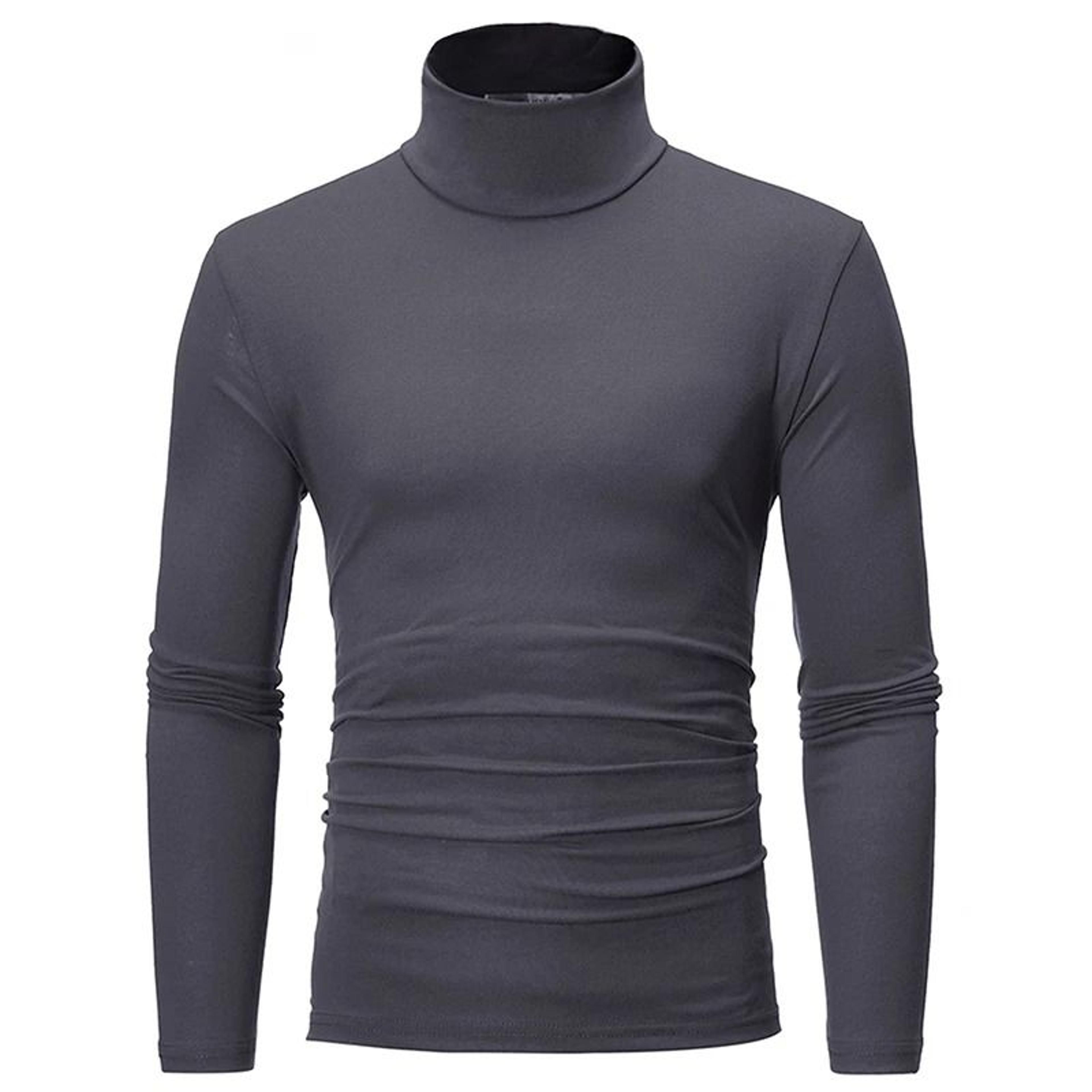 Mens Thermal Long Sleeve High Neck Shirt For Winter Layering 2