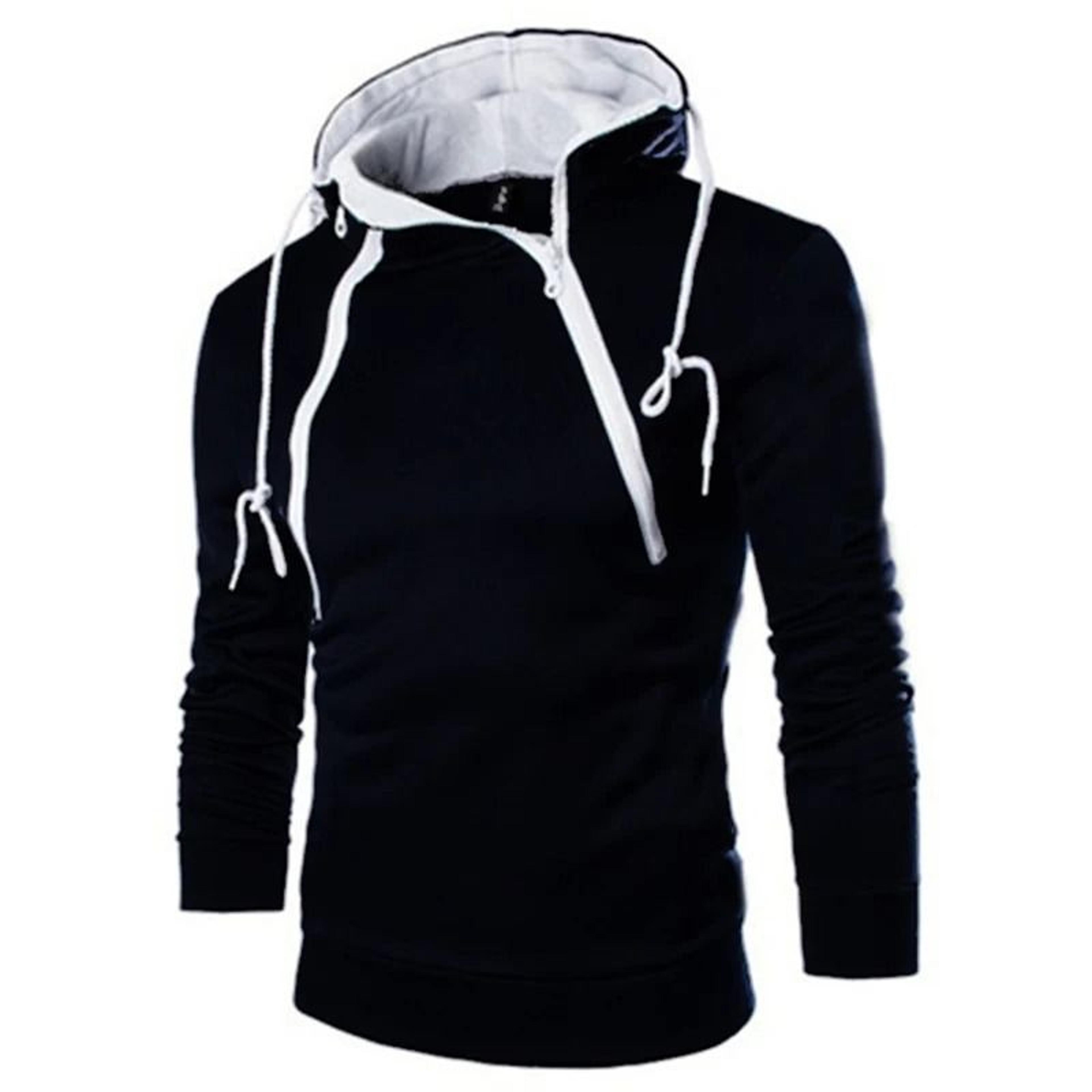 Mens High Neck Zipper Hoodie Sweatshirt For Casual Winter Wear 9