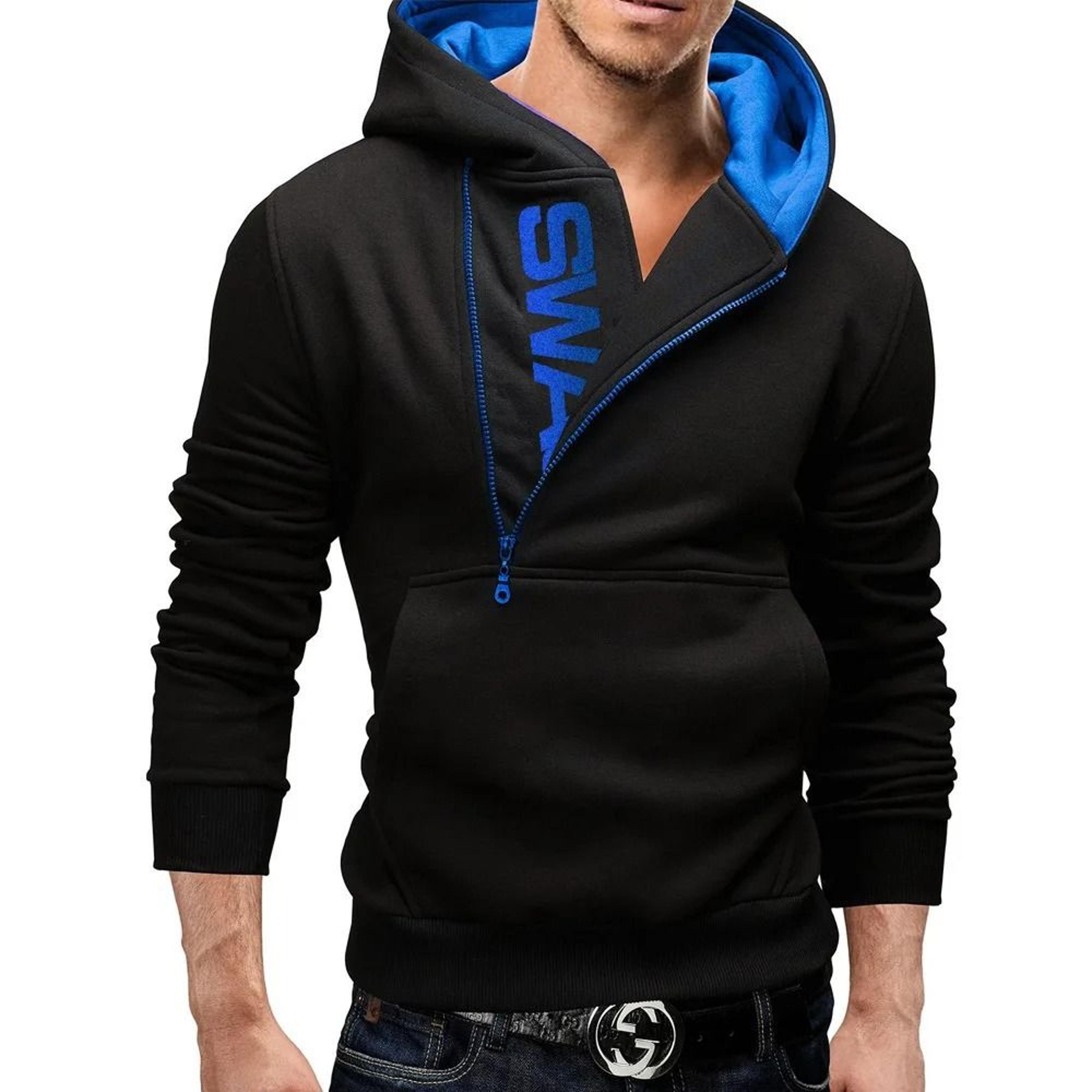 Mens High Neck Zipper Hoodie Sweatshirt For Casual Winter Wear 15