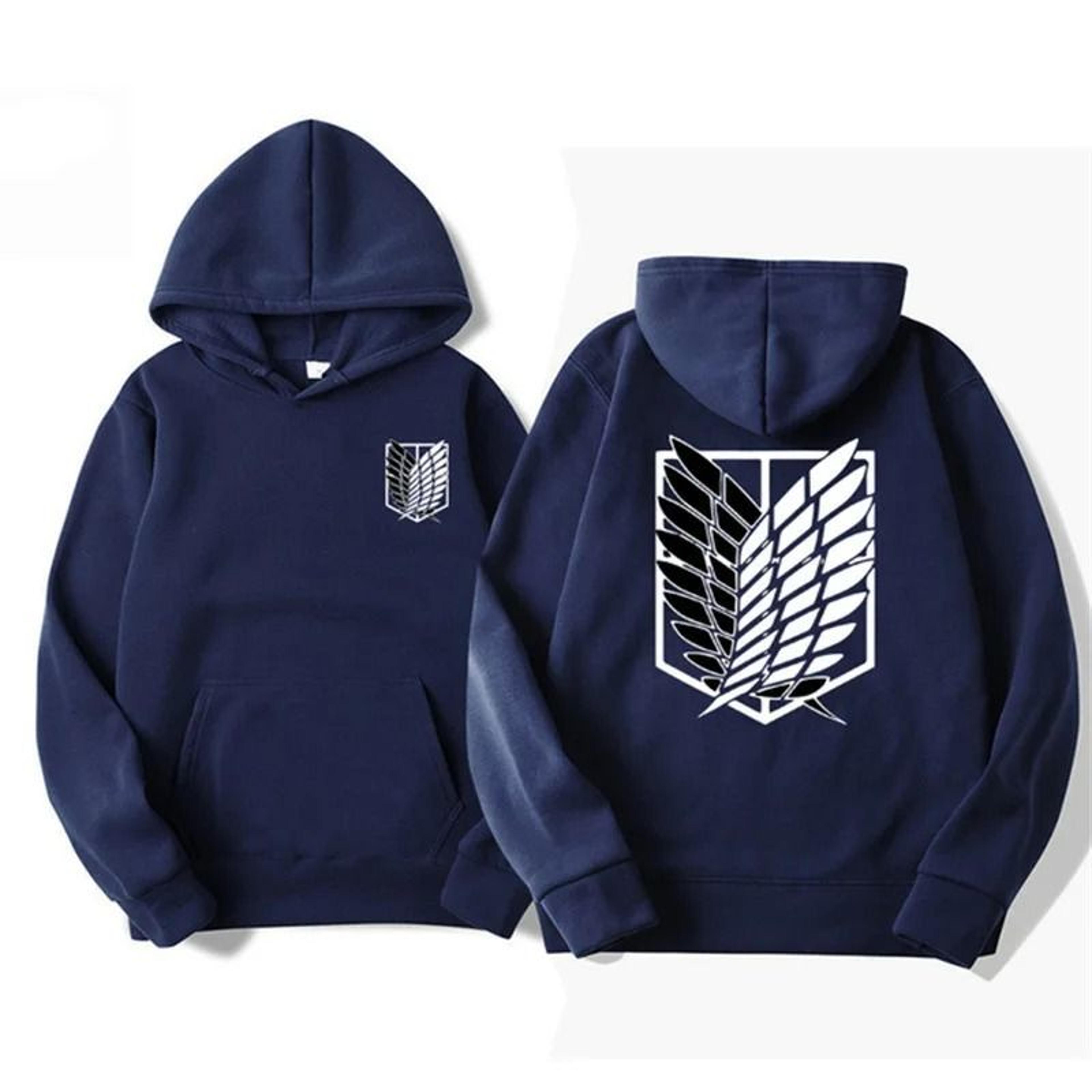 Mens Anime Graphic Hoodie Attack Inspired Streetwear Pullover 1