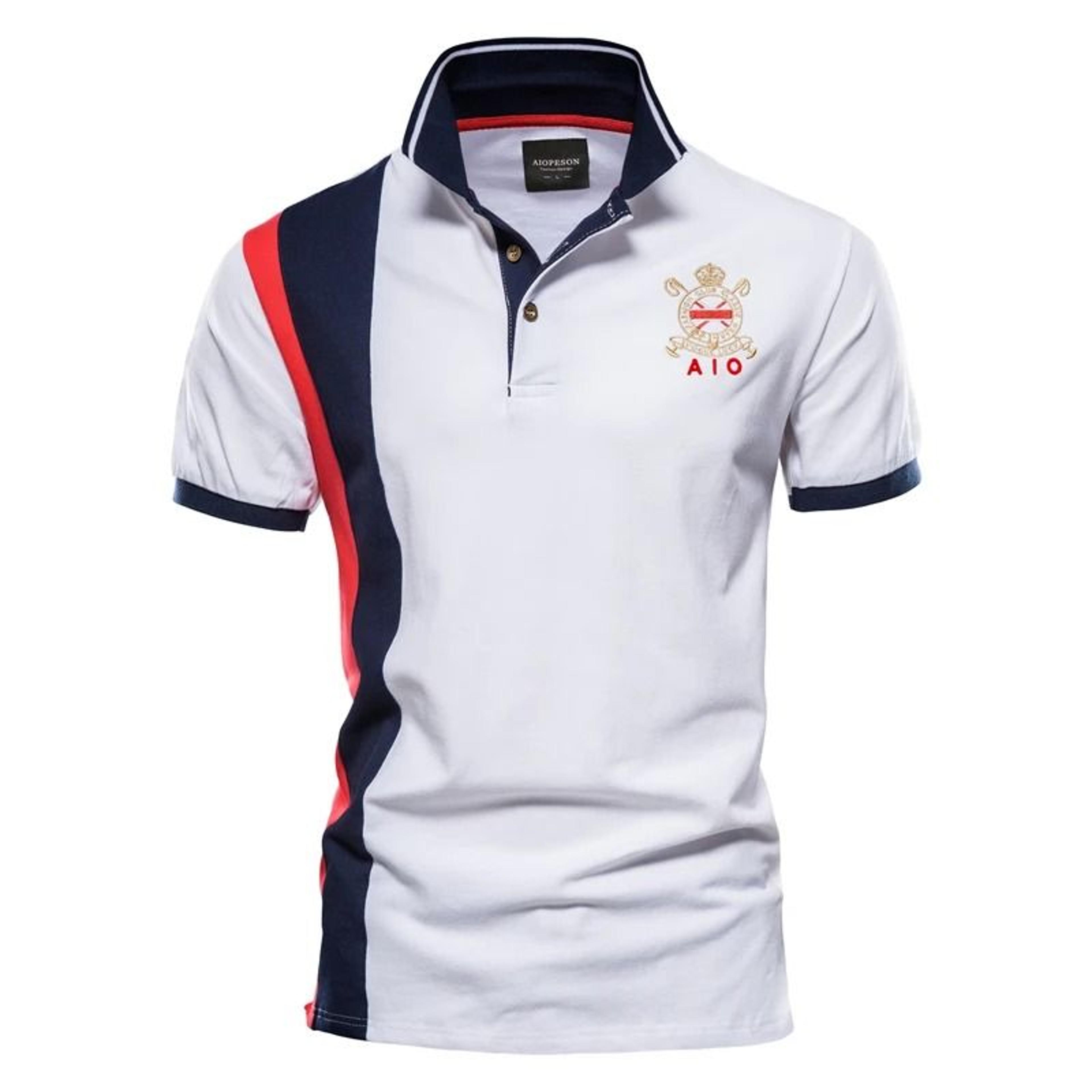 Mens Patchwork Polo Shirt For Summer Casual Wear 10