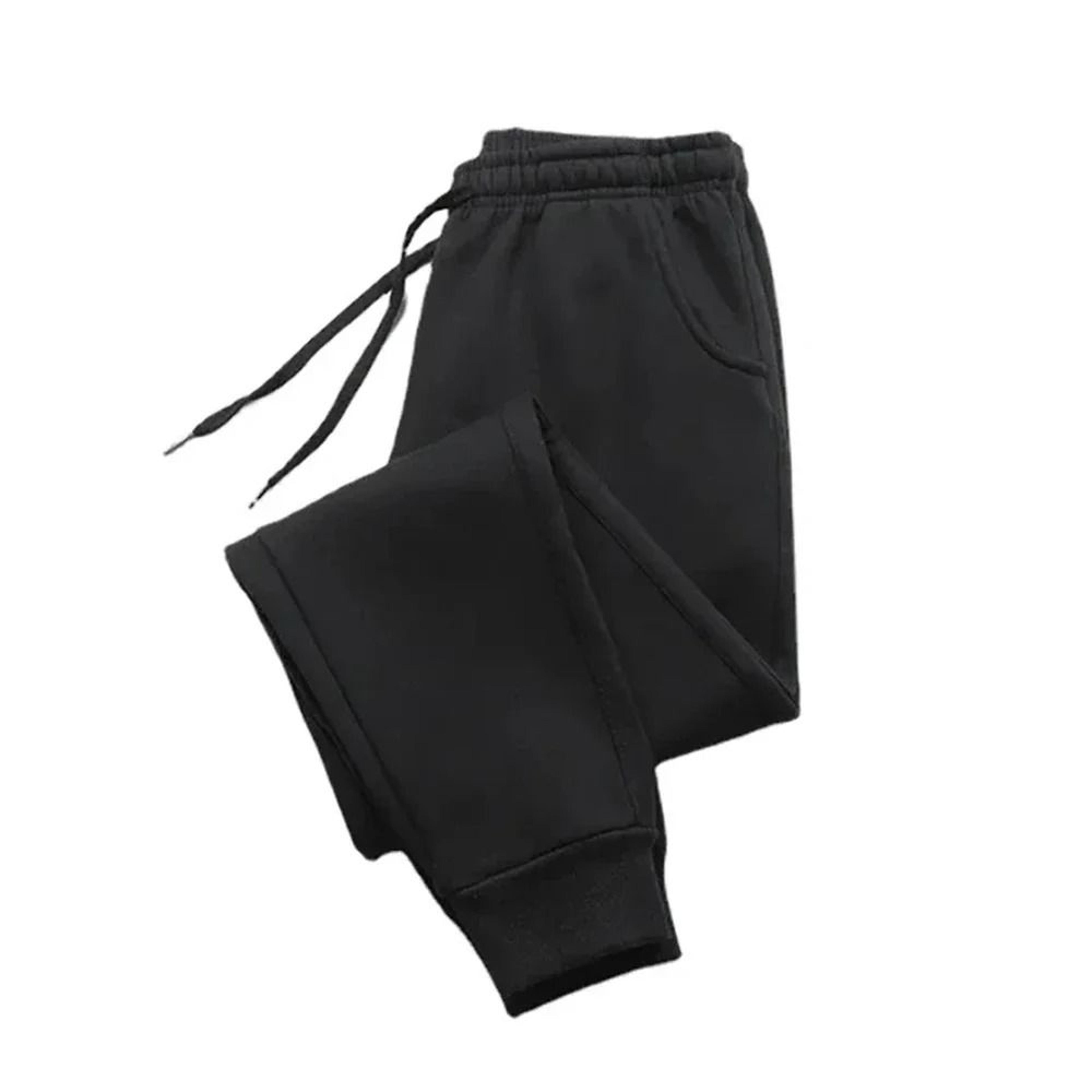 Mens Fleece Sweatpants Winter Joggers Soft Warm Workout Pants 2