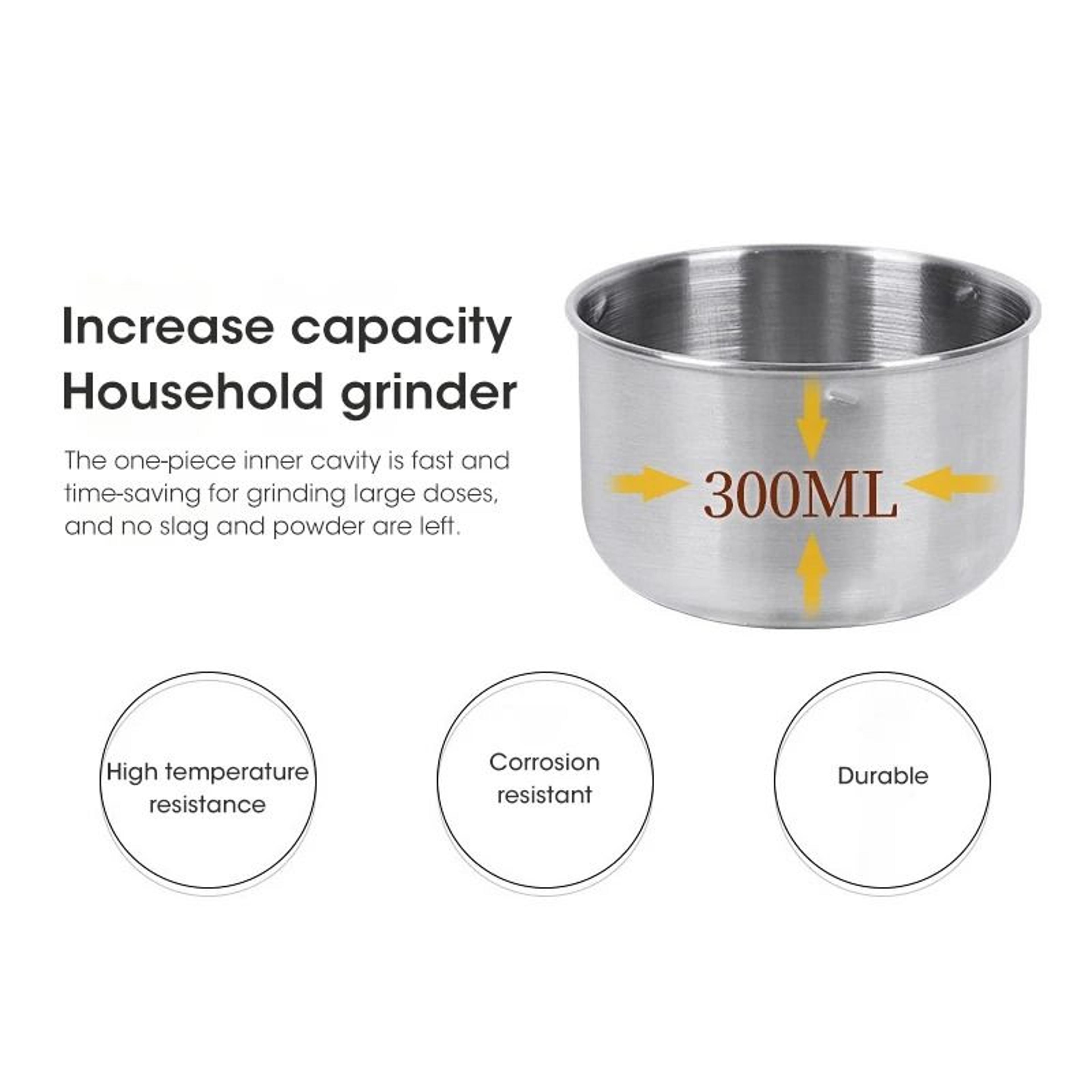 Mini Electric Grinder 300ml Household Dry Food Coffee And Spice Pulverizer 5