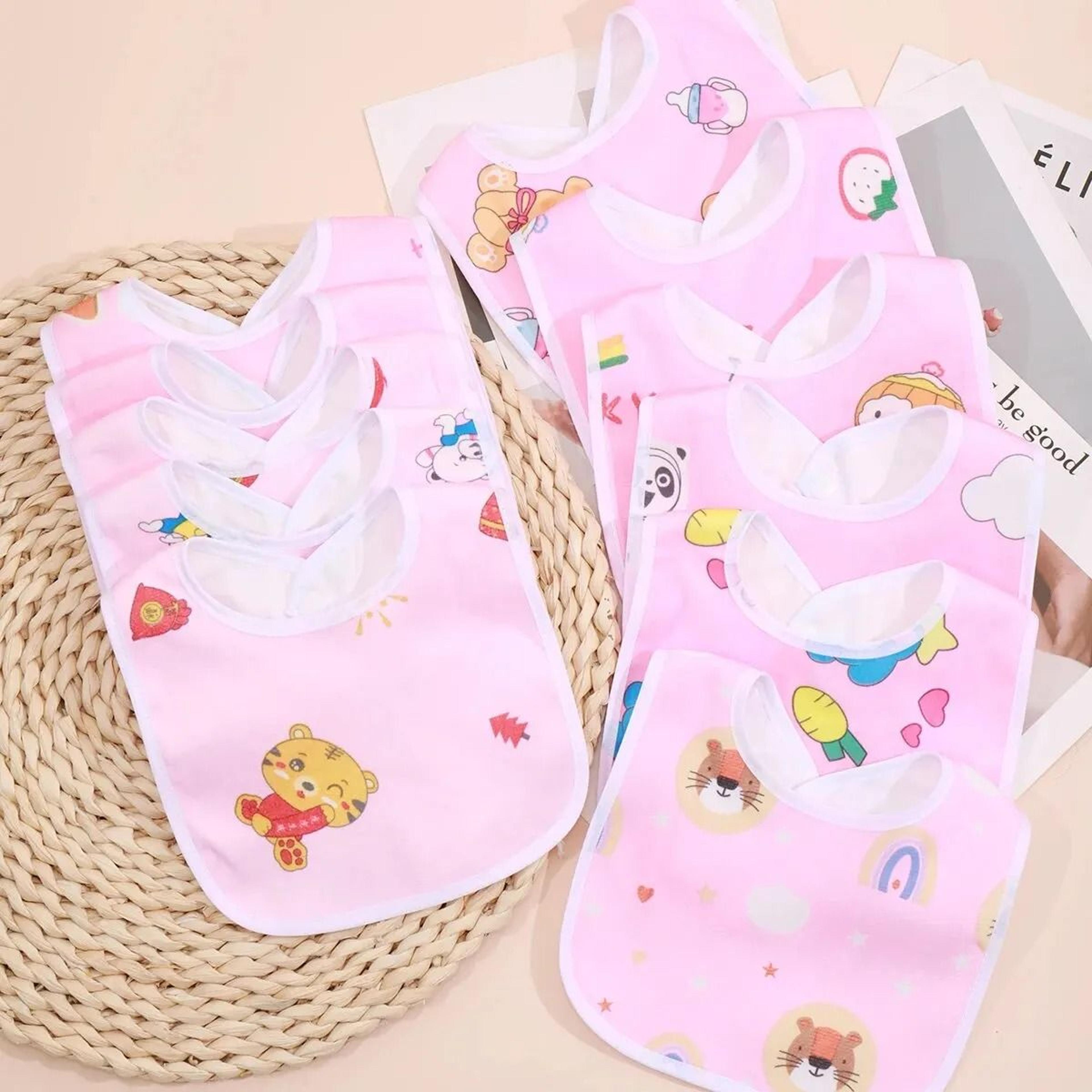 Ultra Soft Waterproof Baby Bib Set With Snap Closure 7