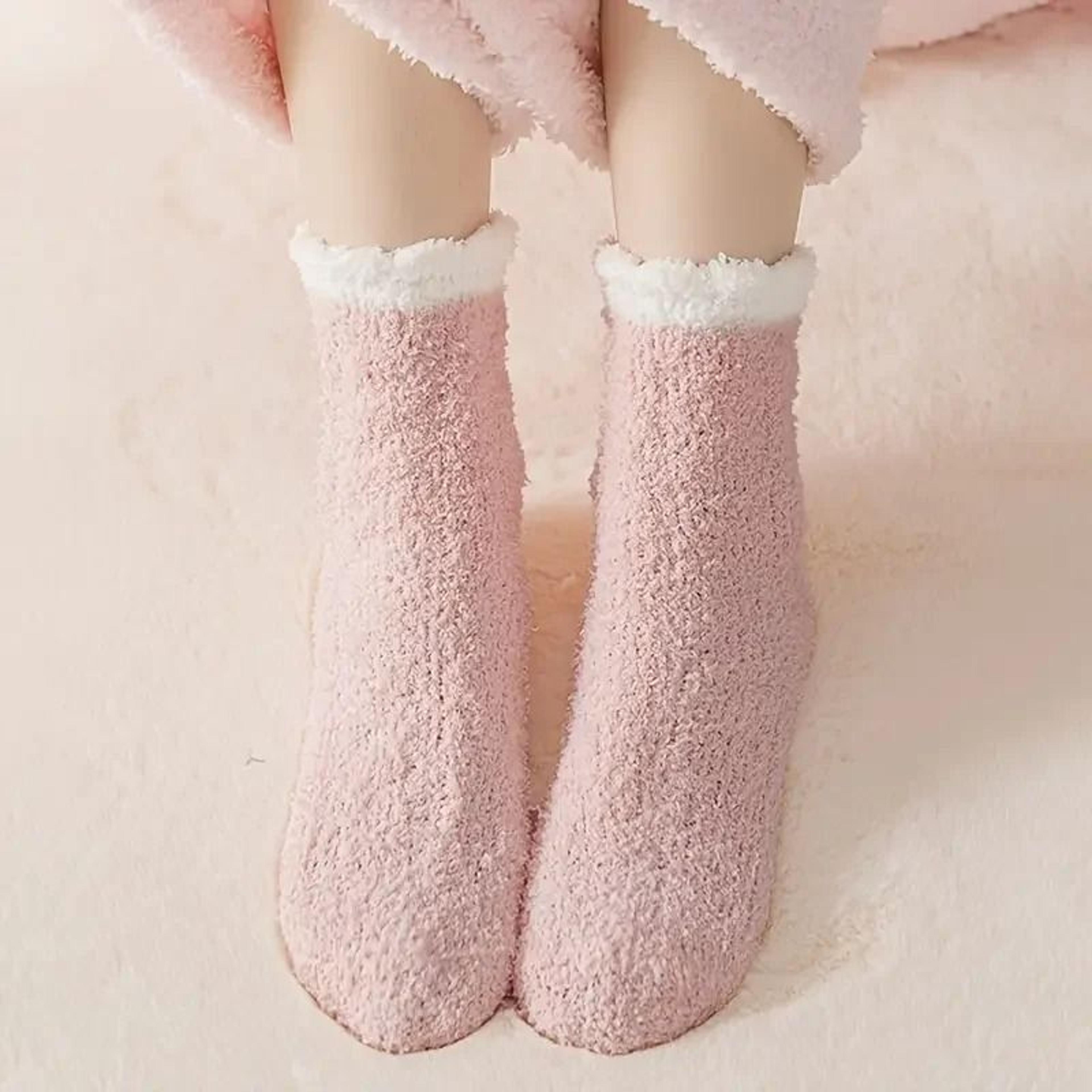 Thick Coral Fleece Winter Socks For Women 5 Pair Set 4
