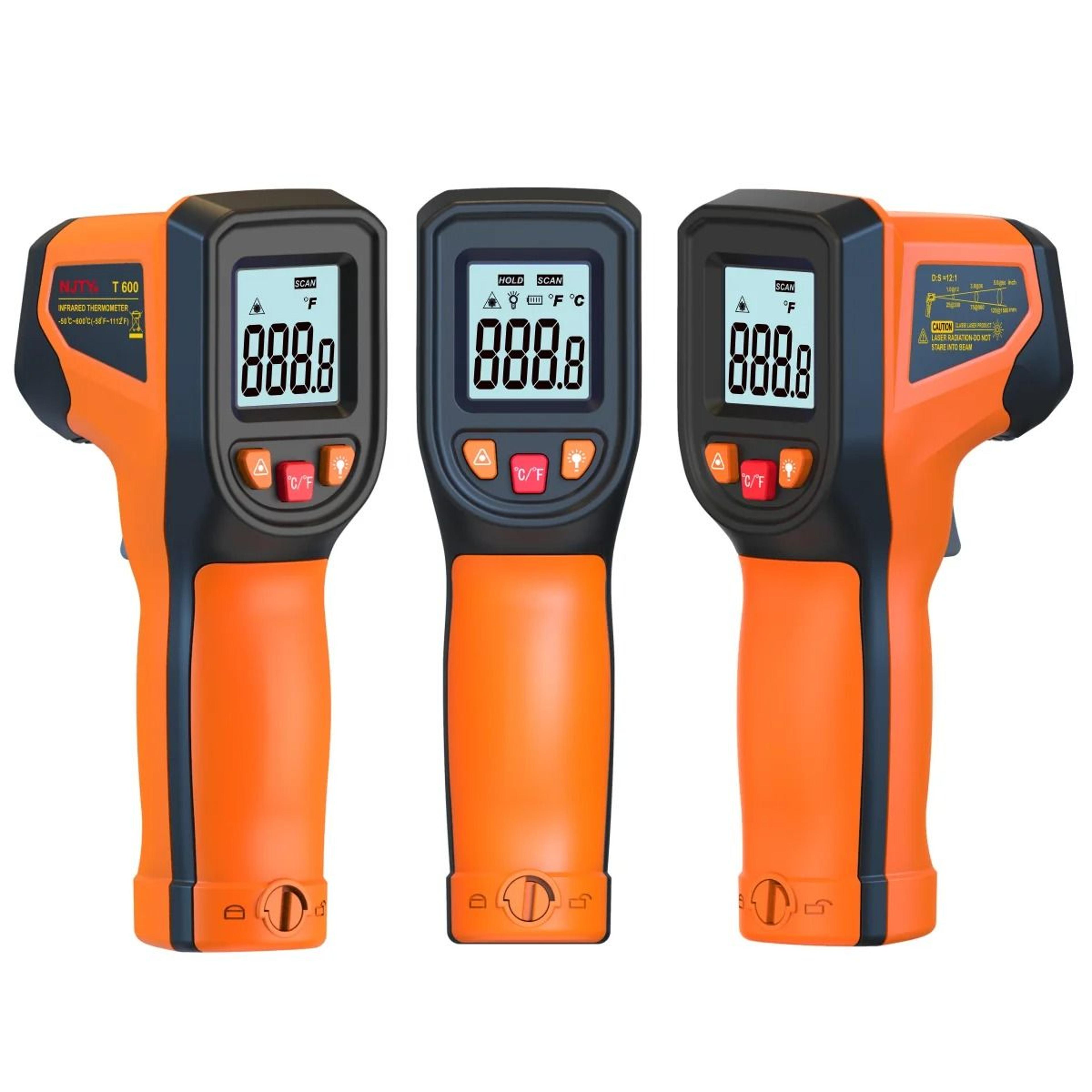 Handheld Infrared Thermometer With Laser Surface Temperature Read 0