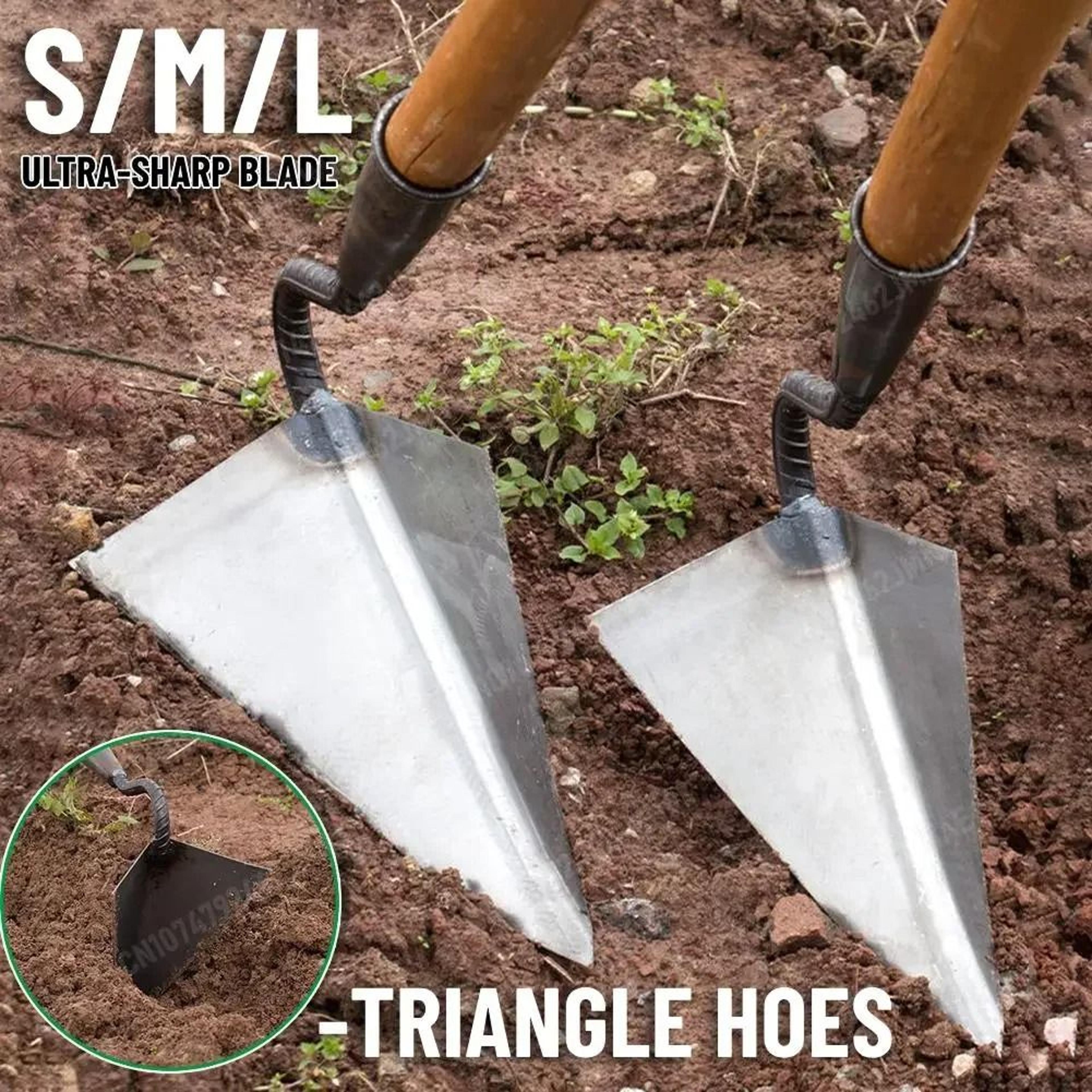 Small Tip Triangular Garden Hoe For Weeding And Soil Turning 0