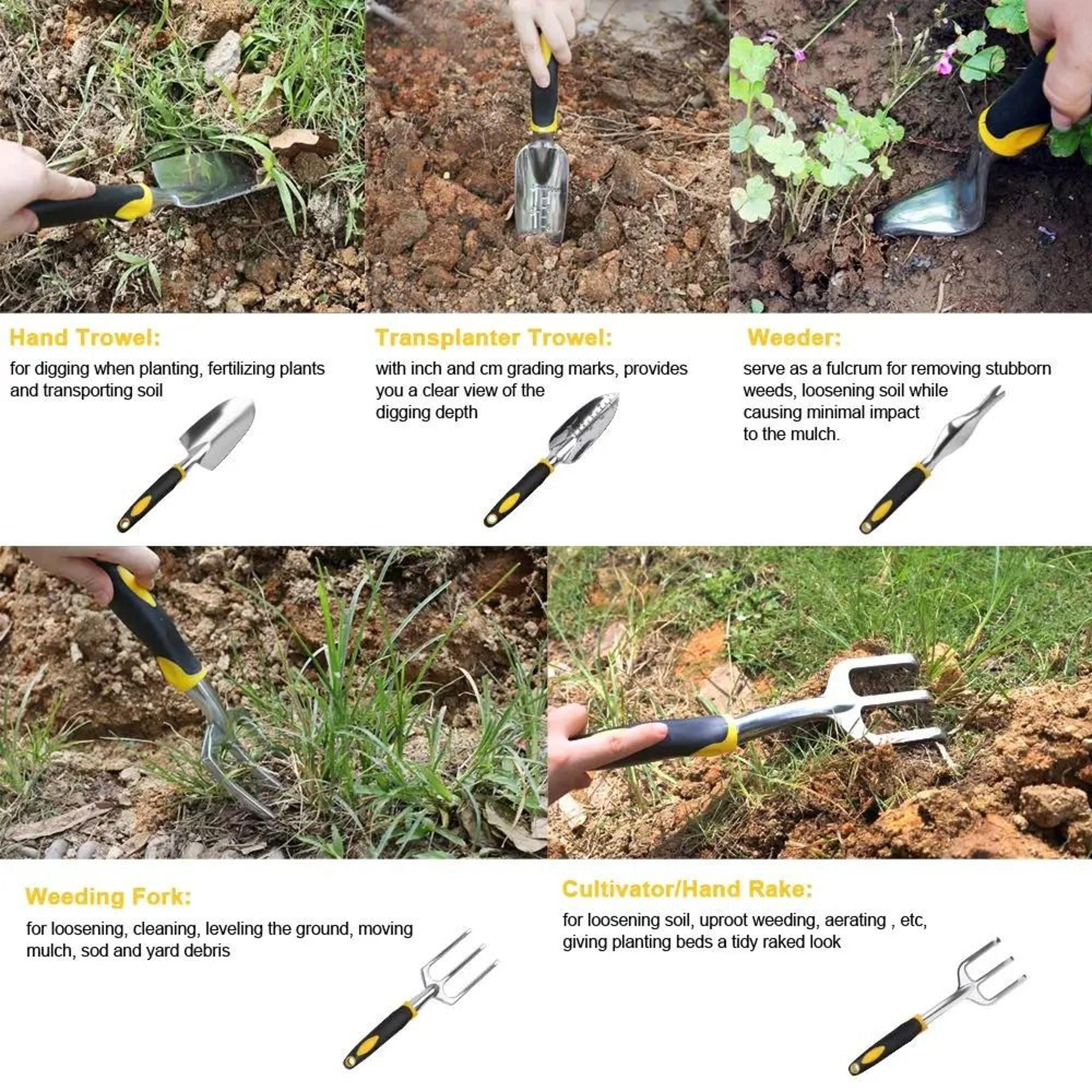 Garden Hand Tool With Ergonomic Handle For Planting And Soil Care 2