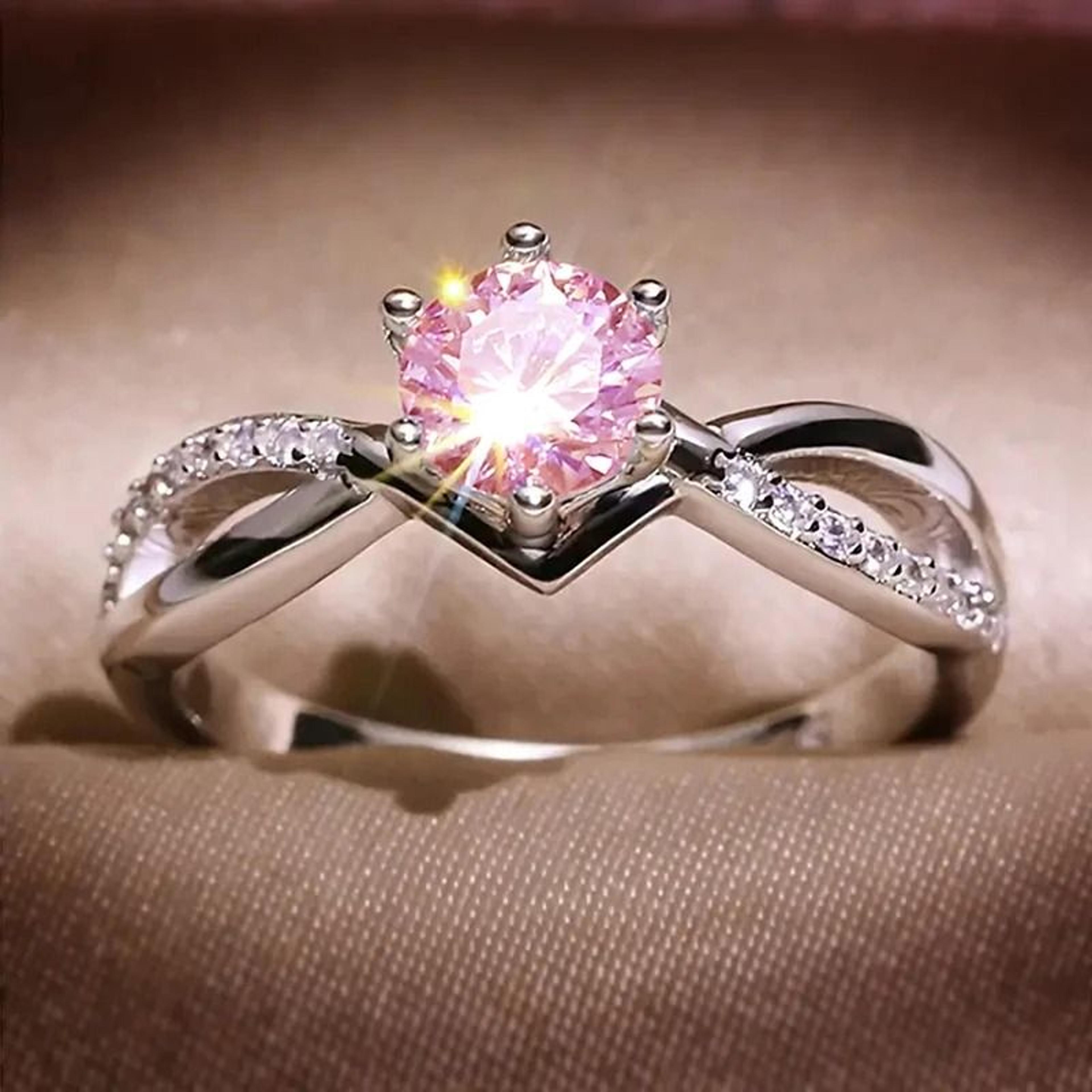 Zirconia Six Claw Elegant Ring For Women 8