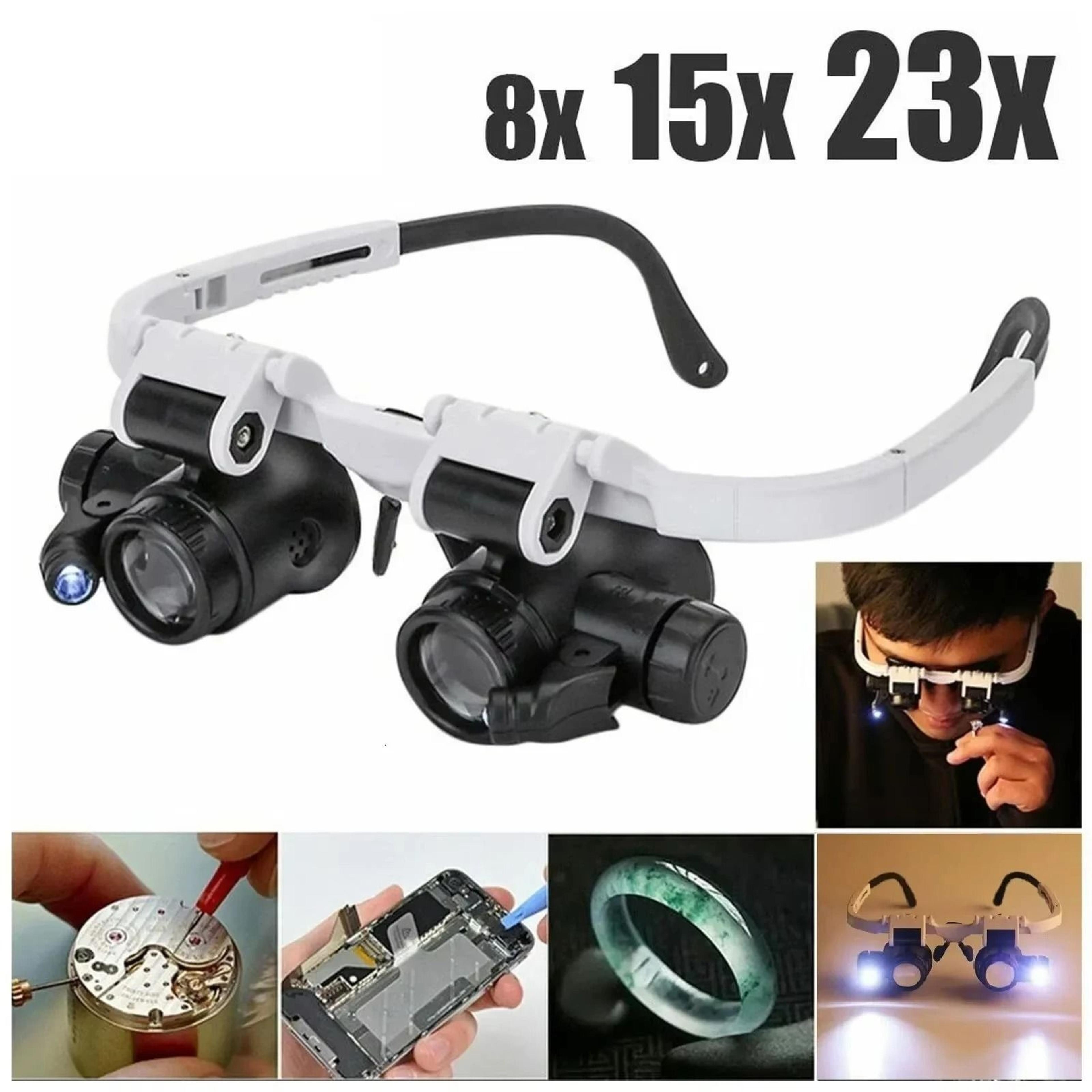 LED Headband Magnifier With Adjustable Lenses For Jewelry And Watch Repair 0