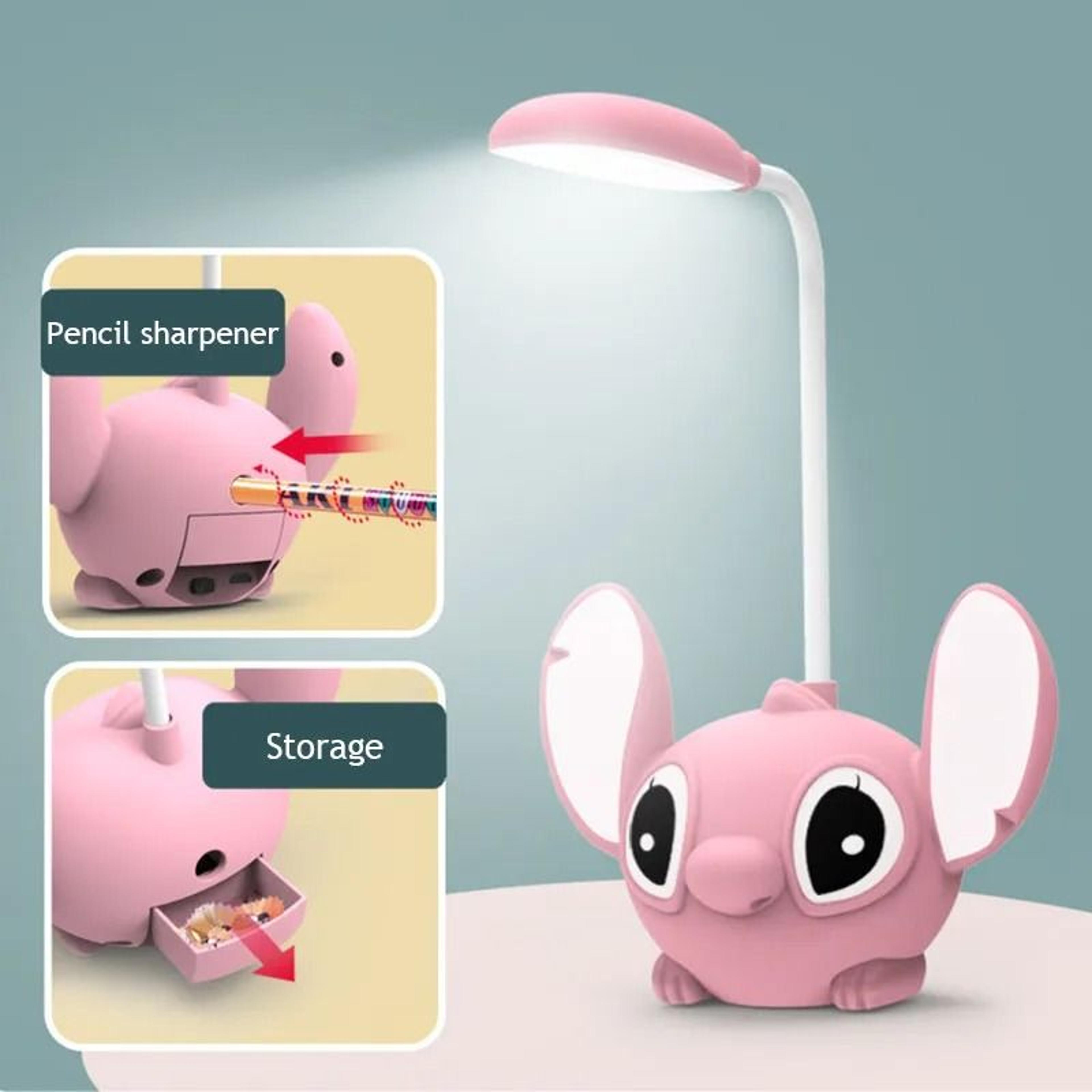 LED Character Desk Lamp With Pencil Sharpener And Rechargeable Foldable Light 2